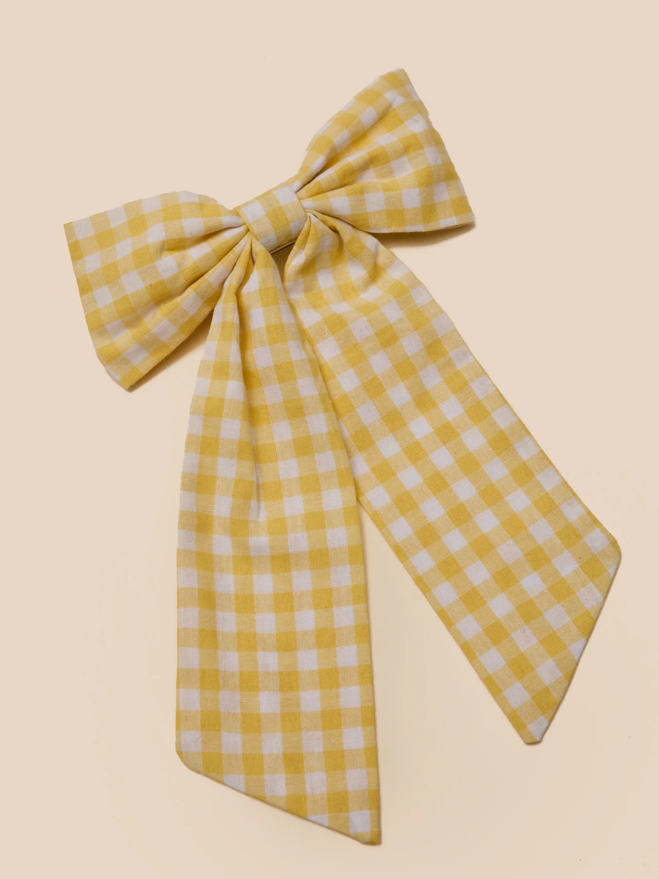 Barrette Fille grand noeud vichy - Image 2