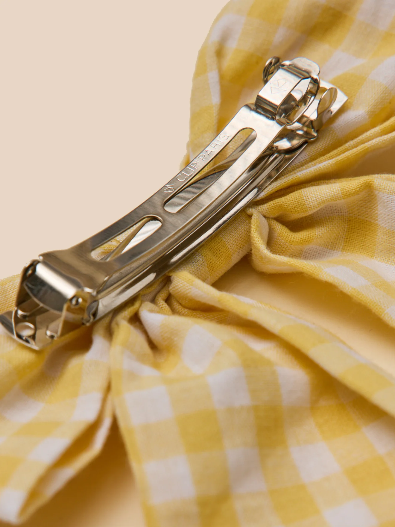 Barrette Fille grand noeud vichy - Image 4