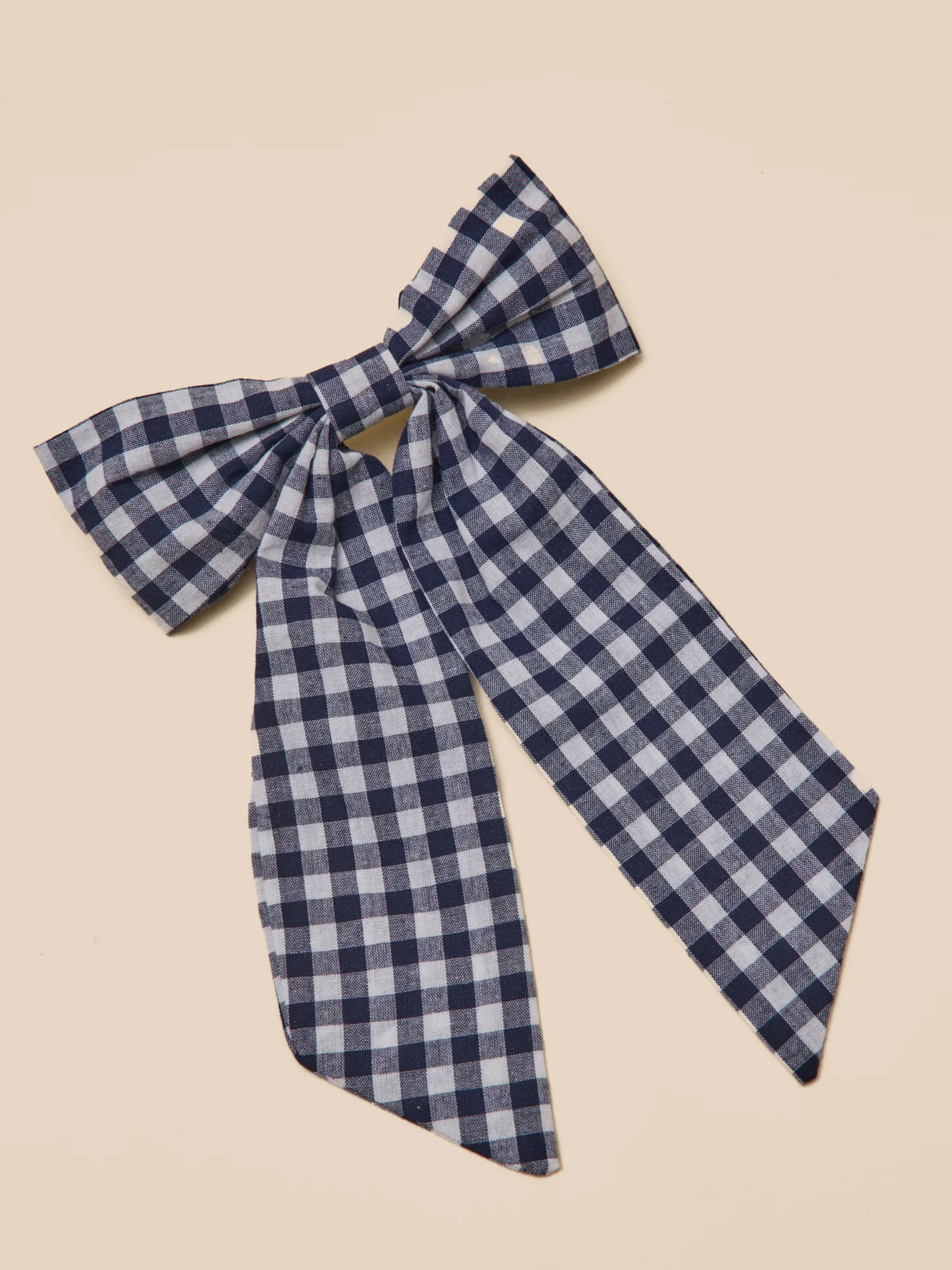 Barrette Fille grand noeud vichy - Image 3