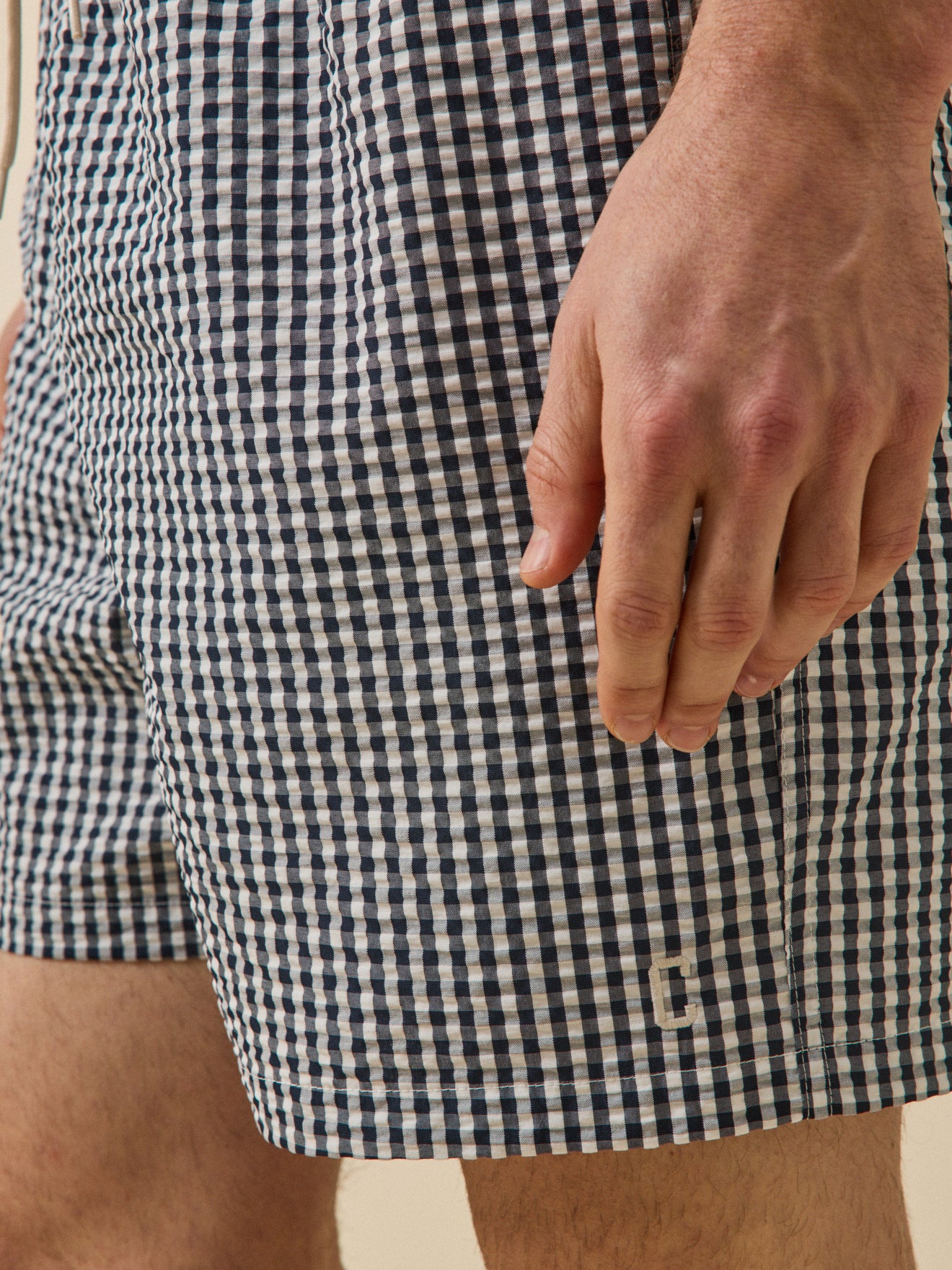 Short de bain seersucker vichy homme - Image 3