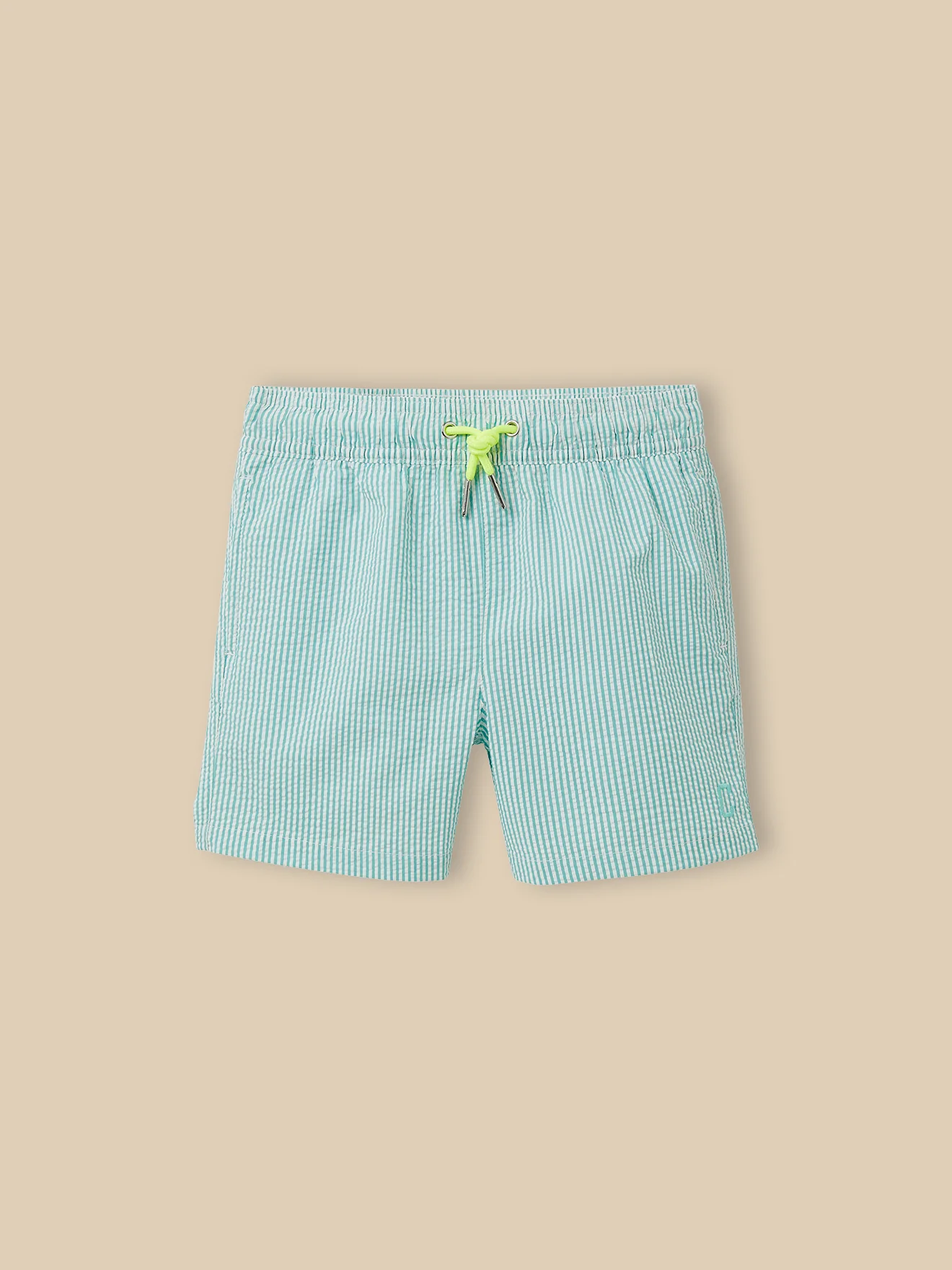Short de bain en seersucker Garçon