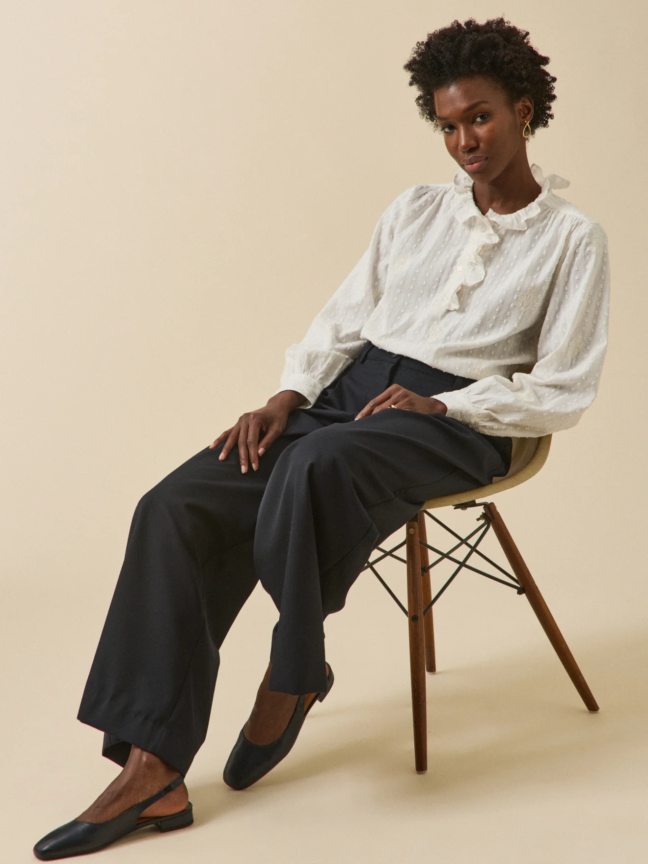 Blouse plumetis brodé femme - Image 5