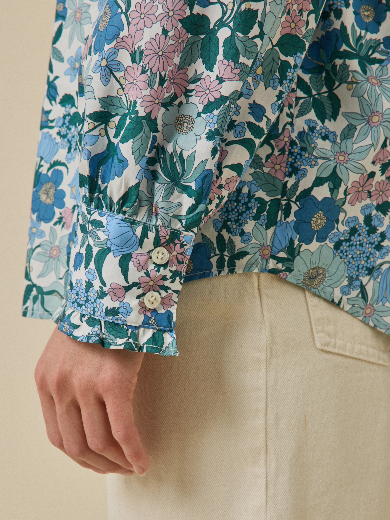 Chemise col volanté femme tissu Liberty - Limited Collection - Image 4