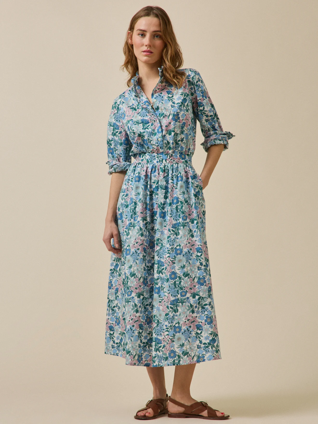 Chemise col volanté femme tissu Liberty - Limited Collection - Image 6