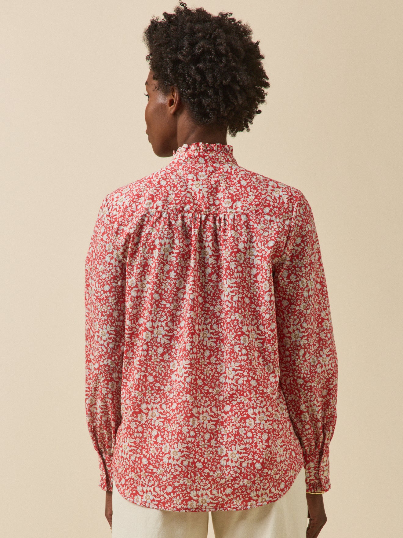 Chemise col volanté femme tissu Liberty - Limited Collection - Image 2