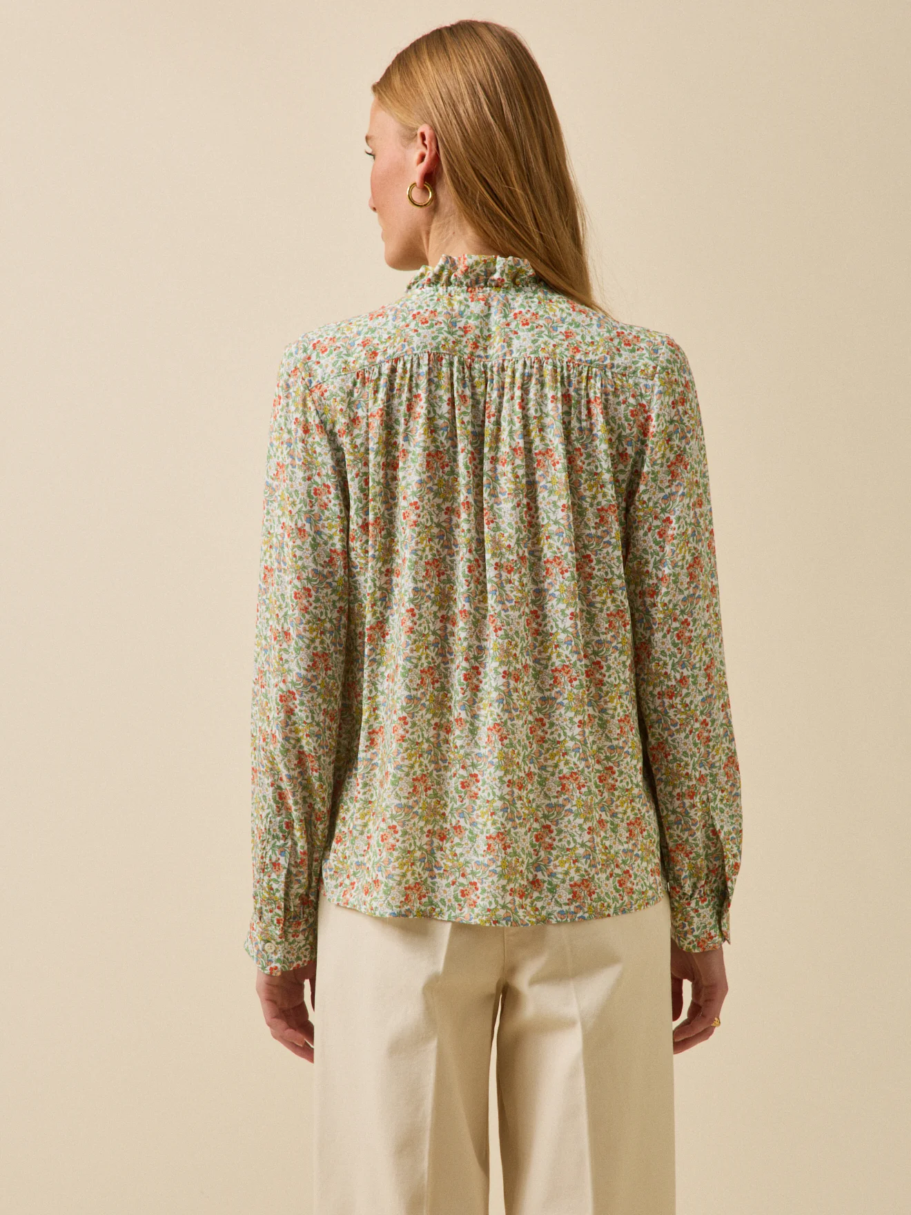 Blouse col volanté femme tissu Liberty - Limited Collection - Image 2