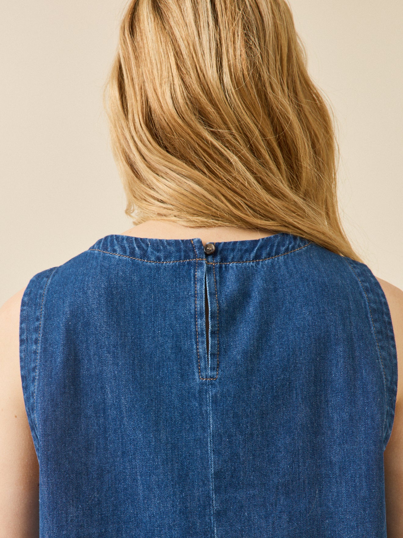 Top sans manches jean femme coton biologique - Image 4