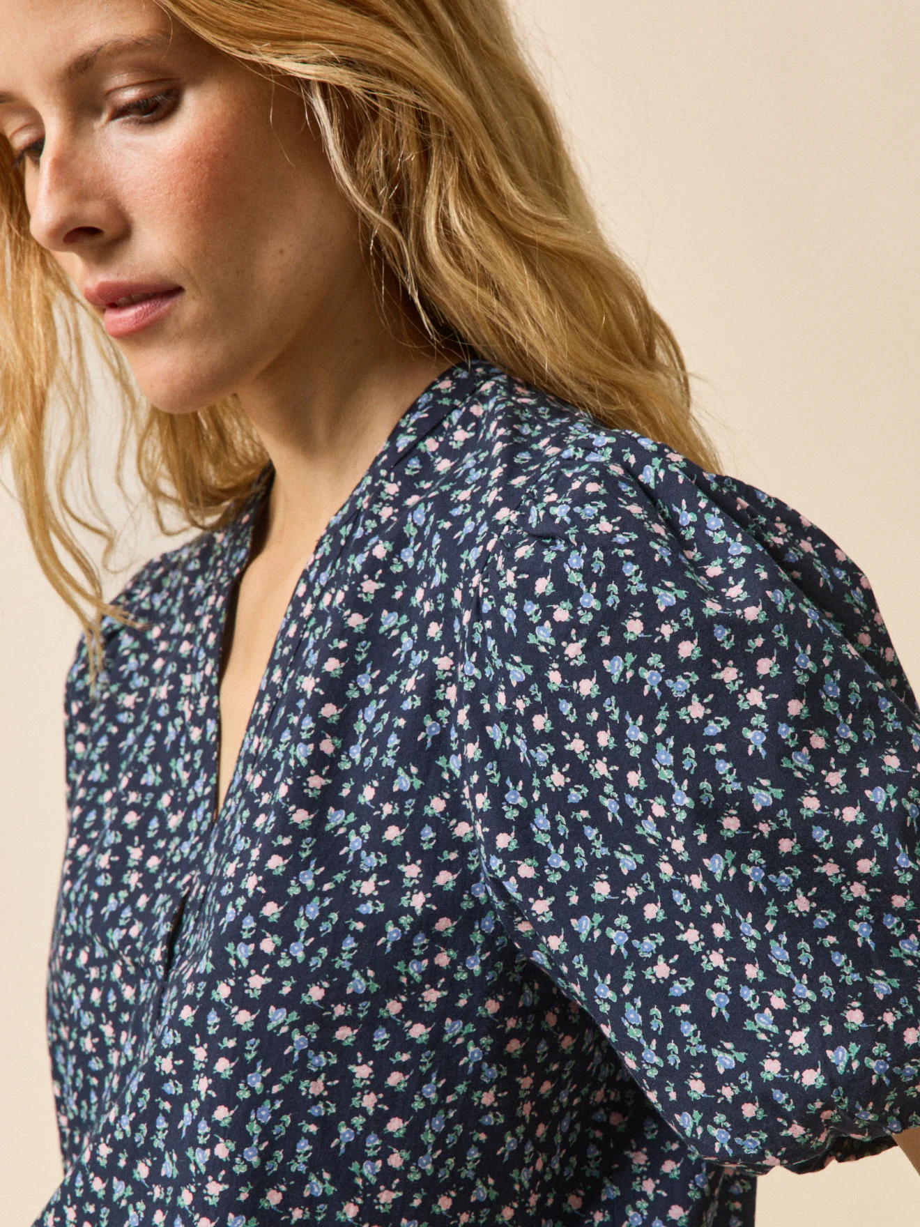 Top femme imprimé Mini Roses - Image 3