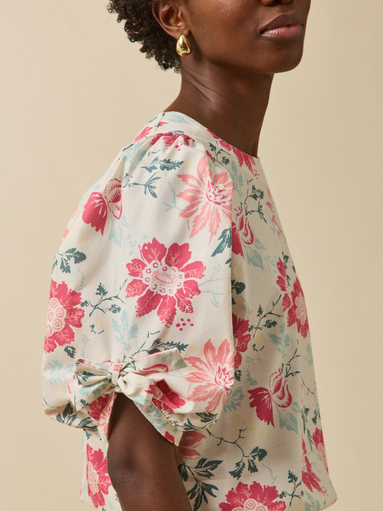 Top cérémonie femme imprimé Rosalia - Image 3