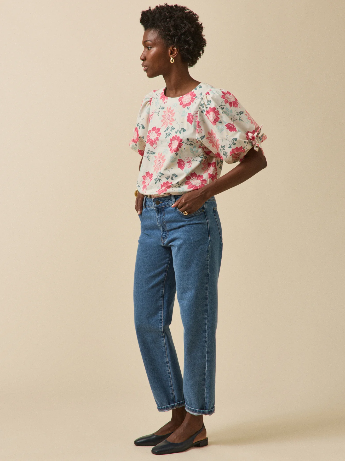 Top cérémonie femme imprimé Rosalia - Image 5