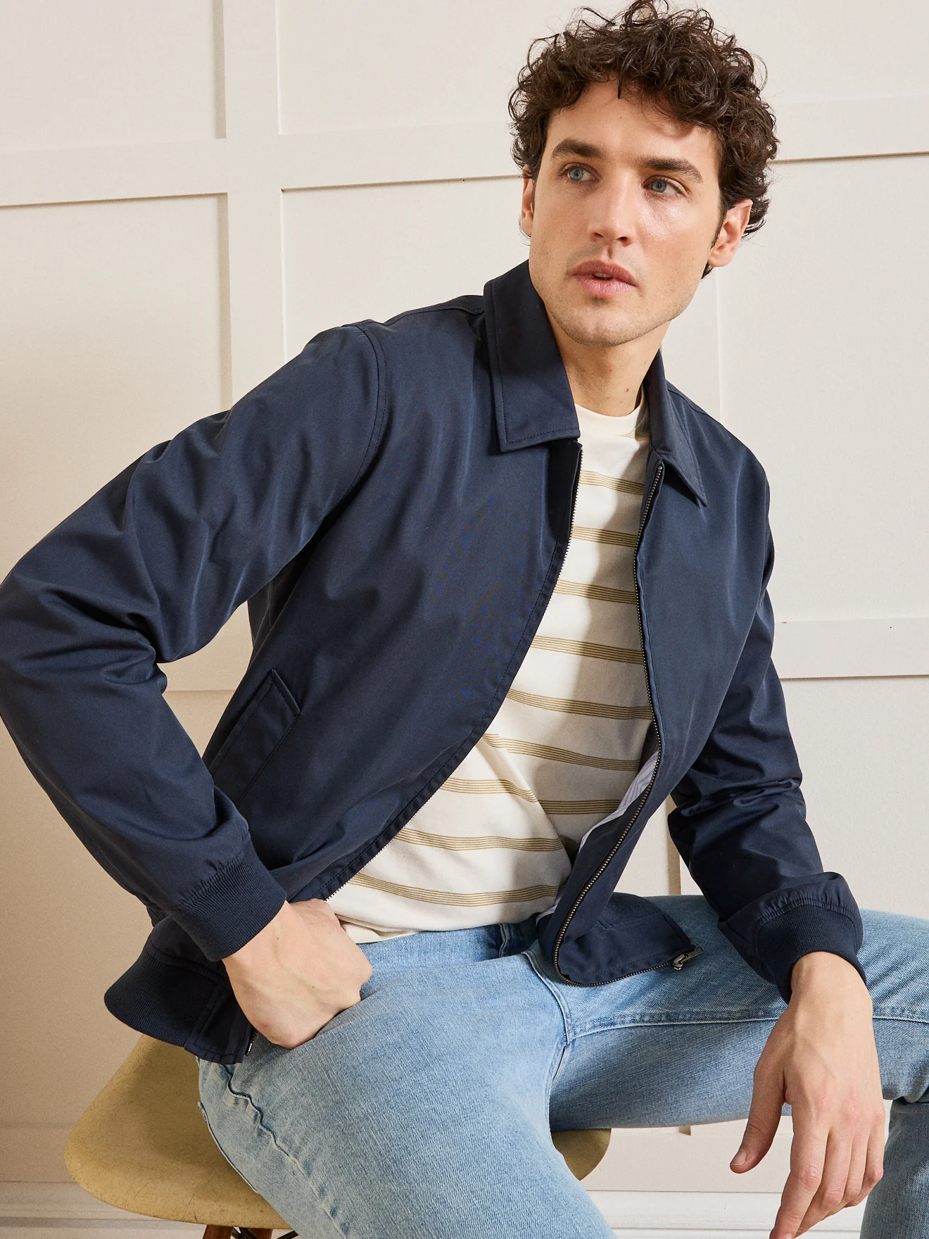 Blouson uni zippé homme - Image 10