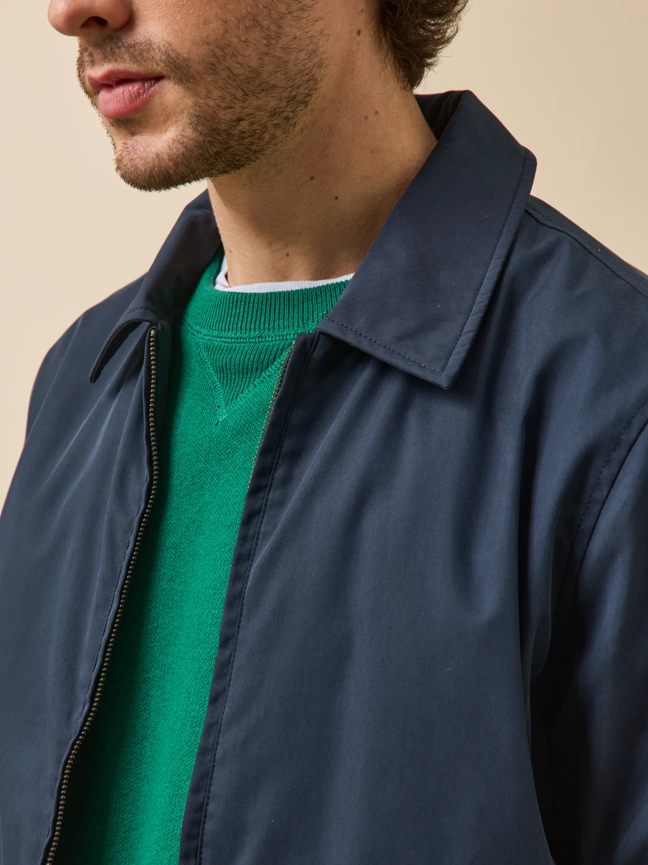 Blouson uni zippé homme - Image 5