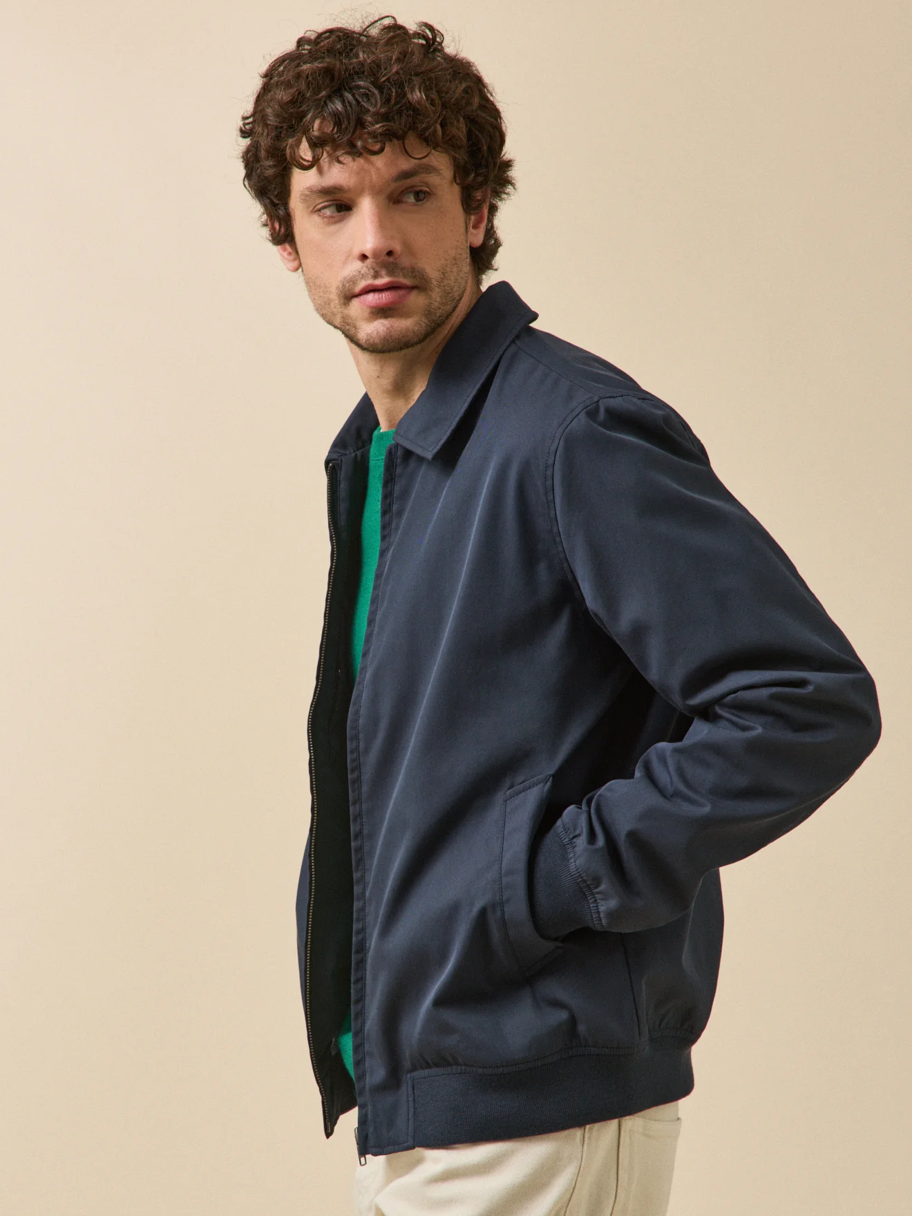 Blouson uni zippé homme - Image 7