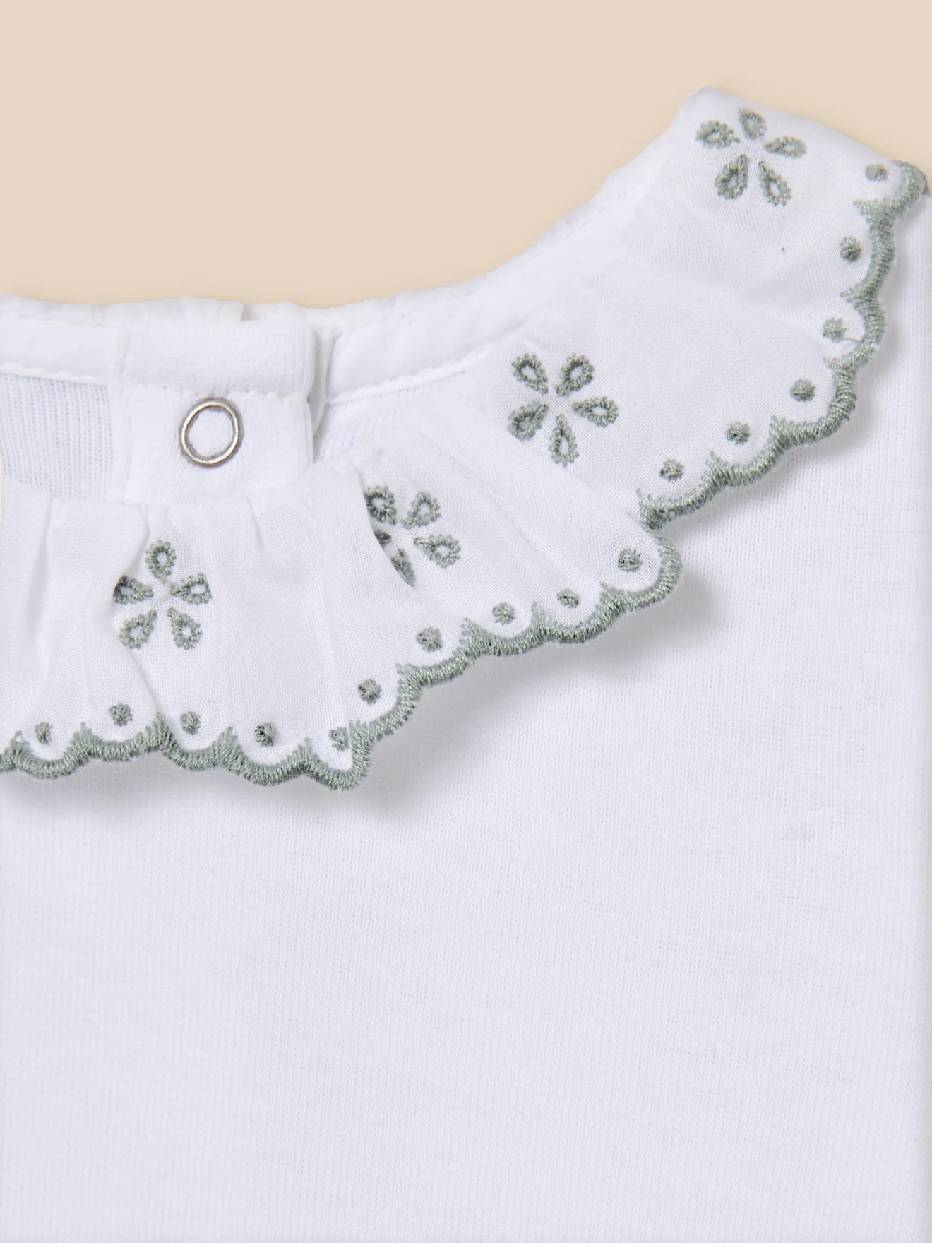 Body col en broderie anglaise - Coton biologique - Image 3