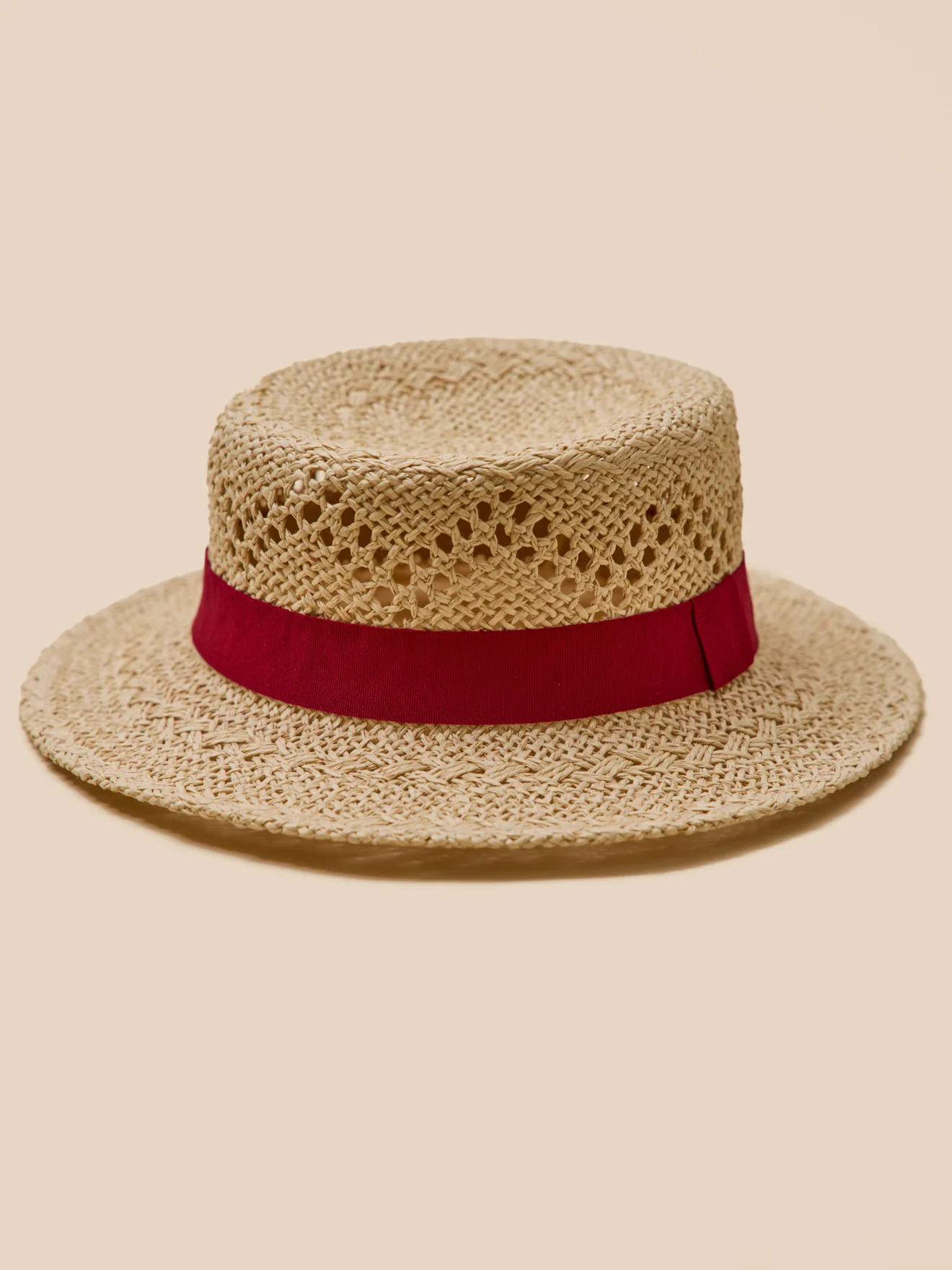 Chapeau de paille ajouré femme