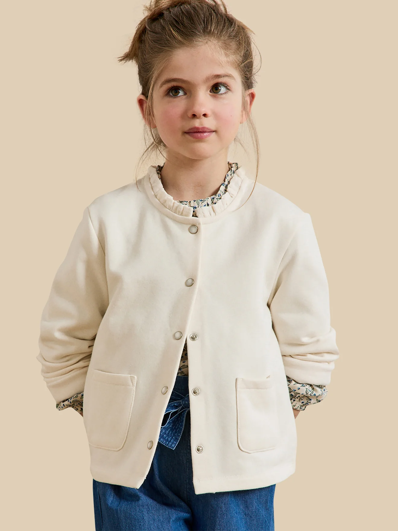 Gilet Fille en molleton - Coton biologique - Image 2