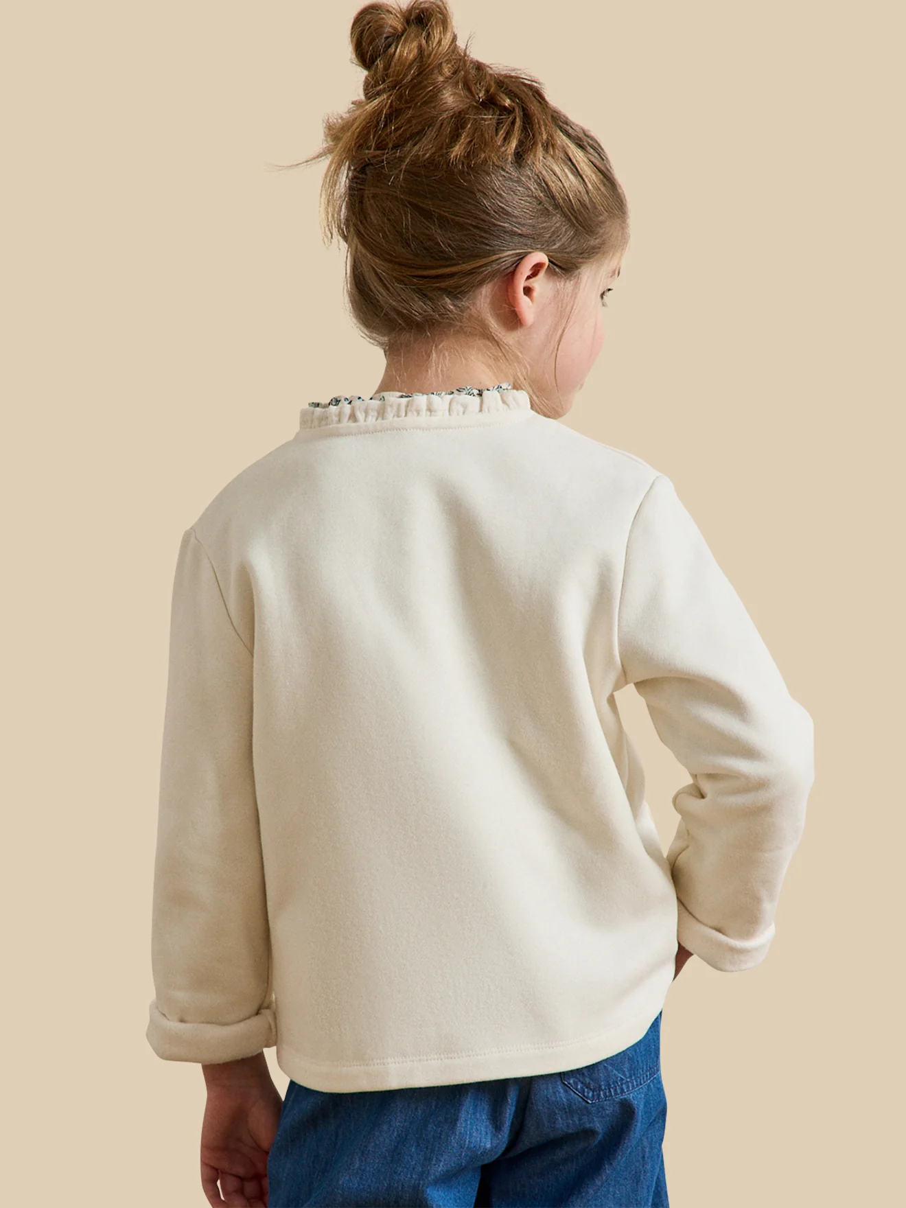 Gilet Fille en molleton - Coton biologique - Image 3