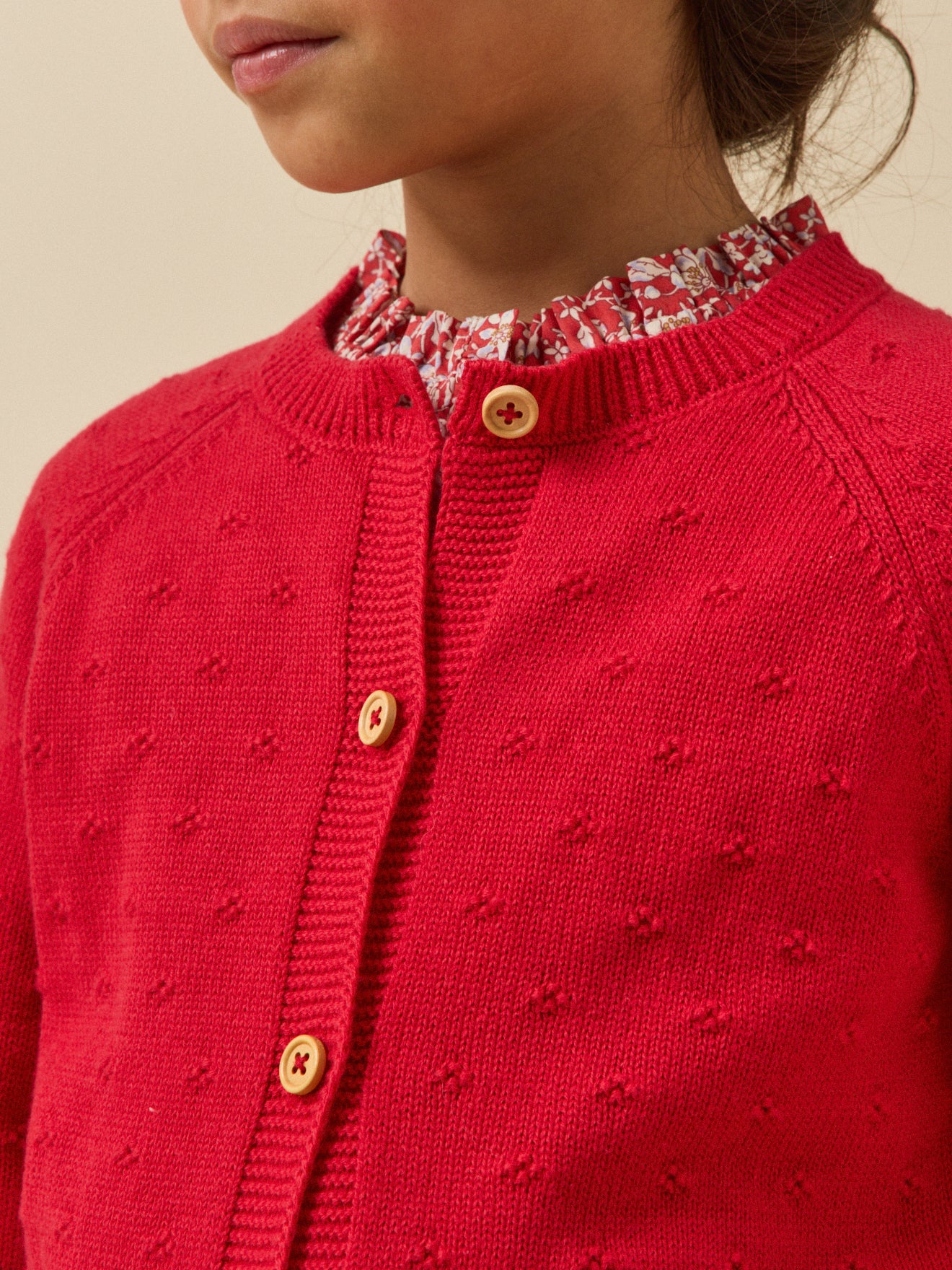 Cardigan Fille point fantaisie - Image 4
