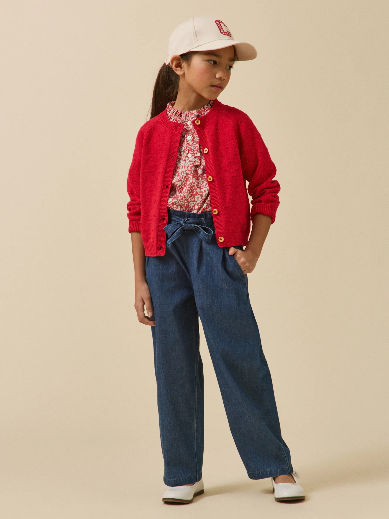 Cardigan Fille point fantaisie - Image 5