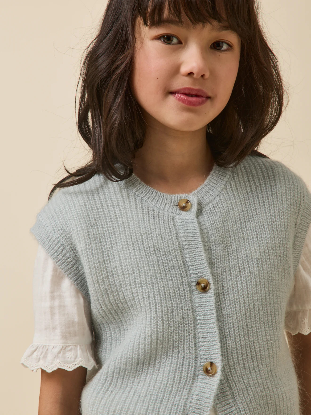 Cardigan Fille laine et mohair - Image 3