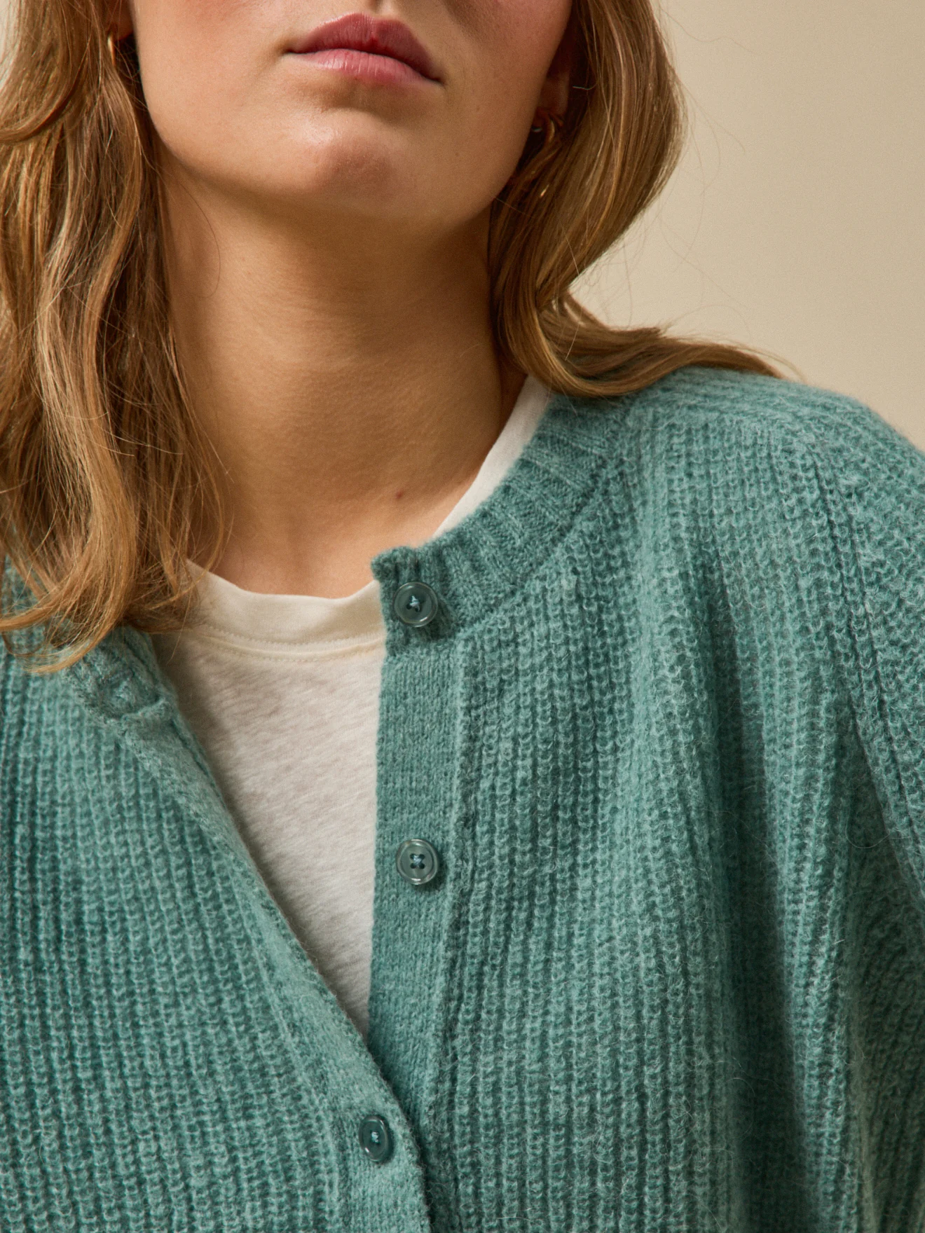 Gilet femme avec laine, alpaga et mohair - Image 4