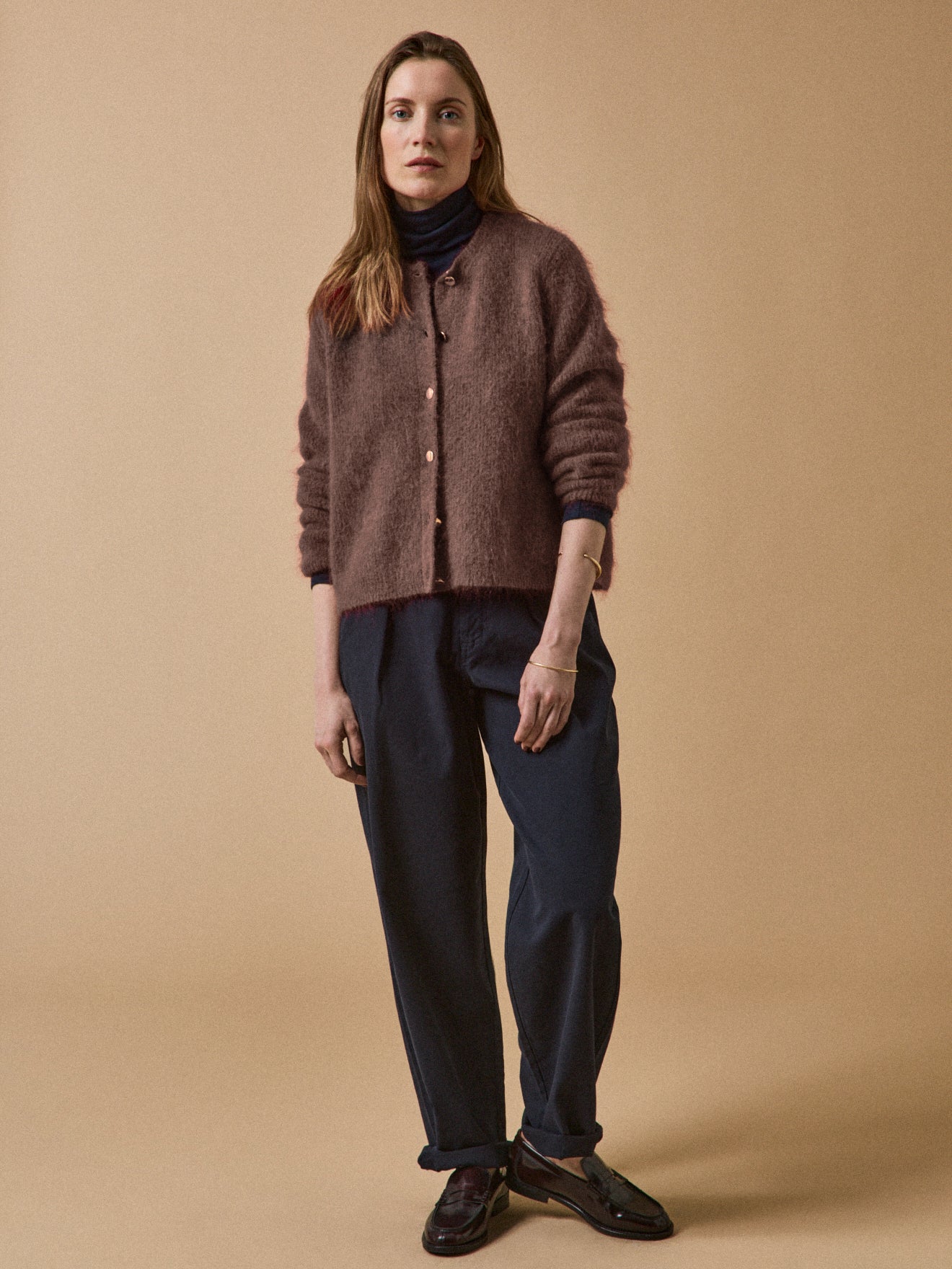 Gilet femme avec laine et mohair - Image 4