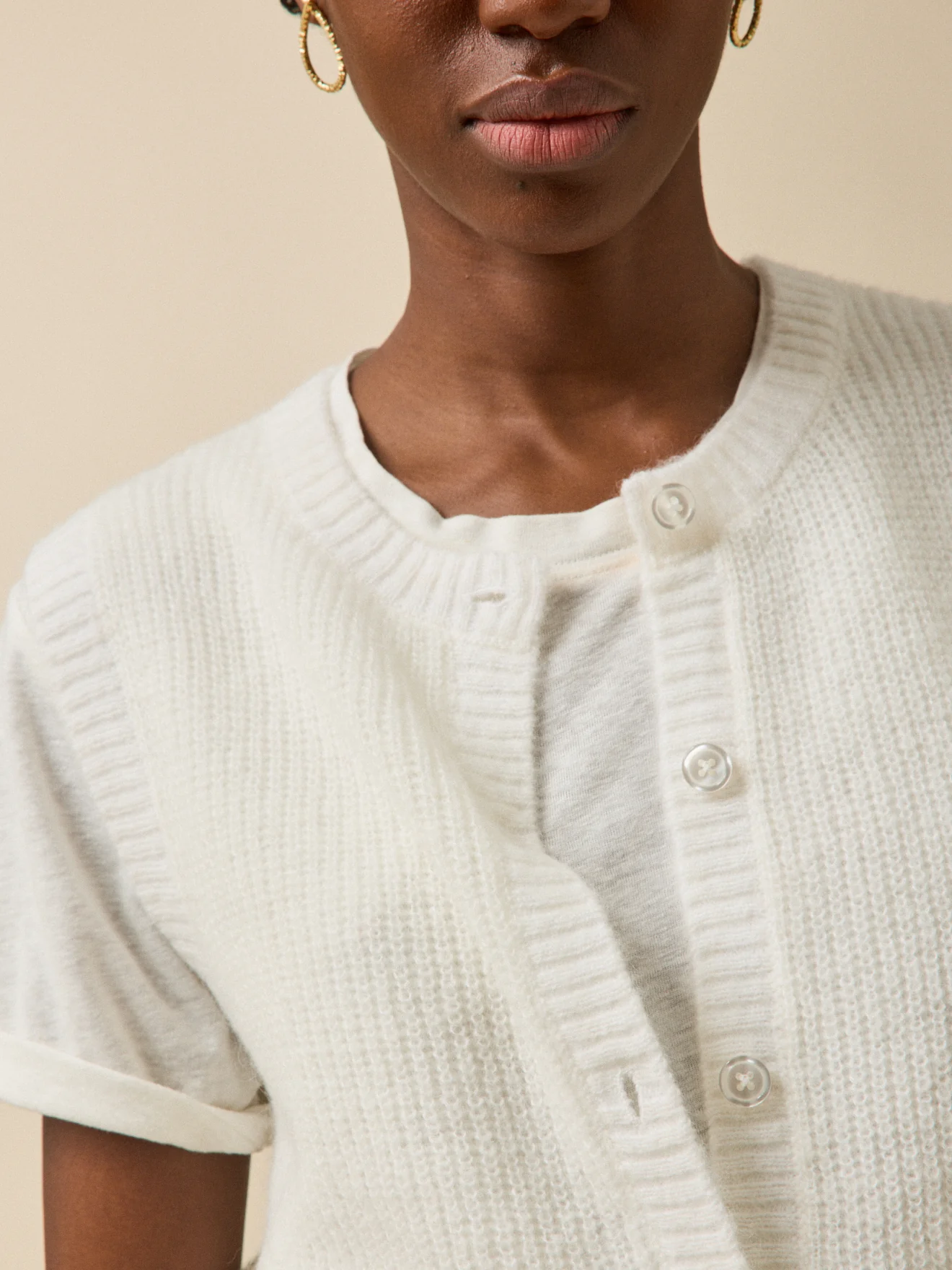 Gilet sans manches femme avec laine, alpaga et mohair - Image 3