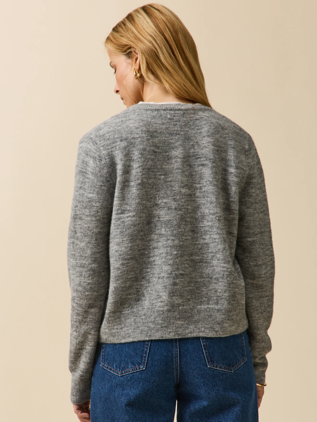 Gilet volanté femme avec laine et alpaga - Image 3