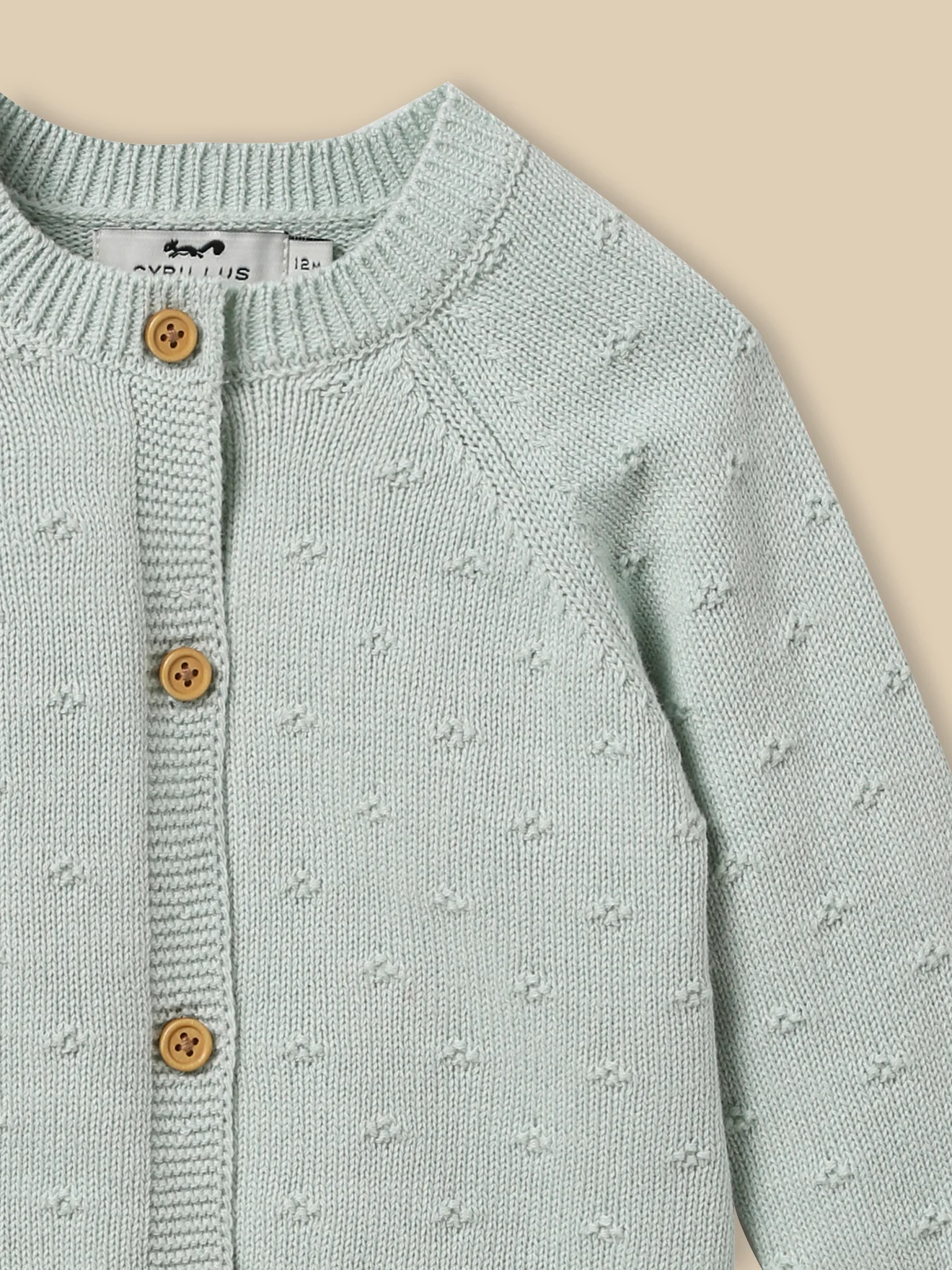 Cardigan maille ajourée bébé - Coton biologique - Image 3