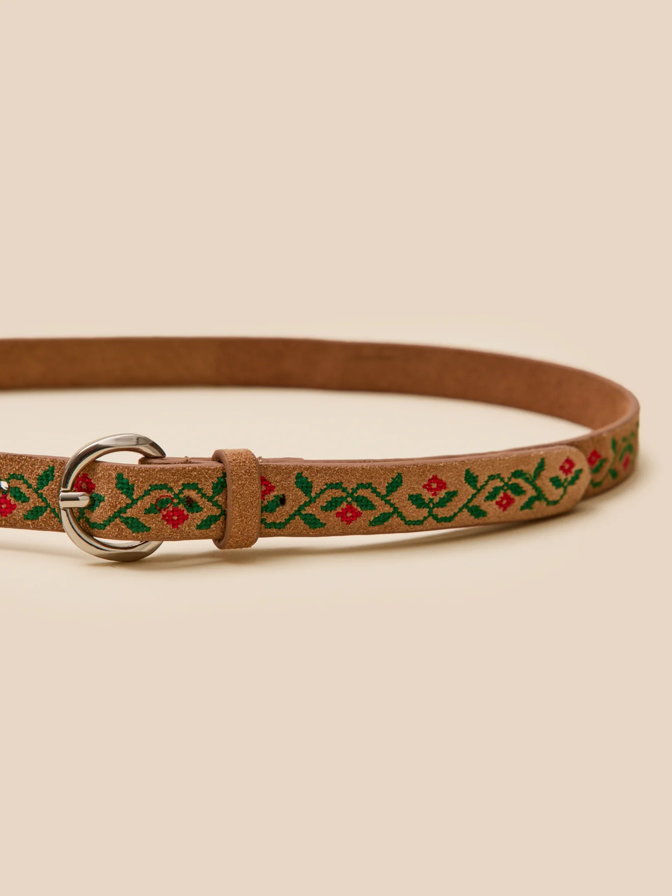 Ceinture brodée en cuir Fille - Image 3