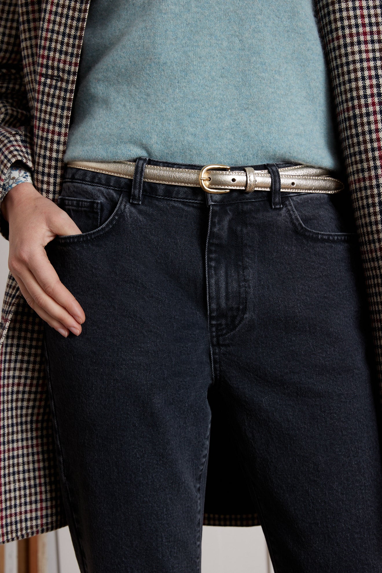 Ceinture fine cuir femme - Image 3