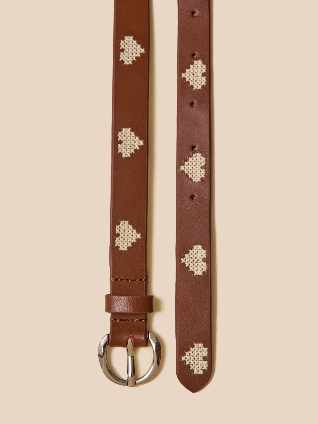 Ceinture brodée en cuir Fille - Image 2