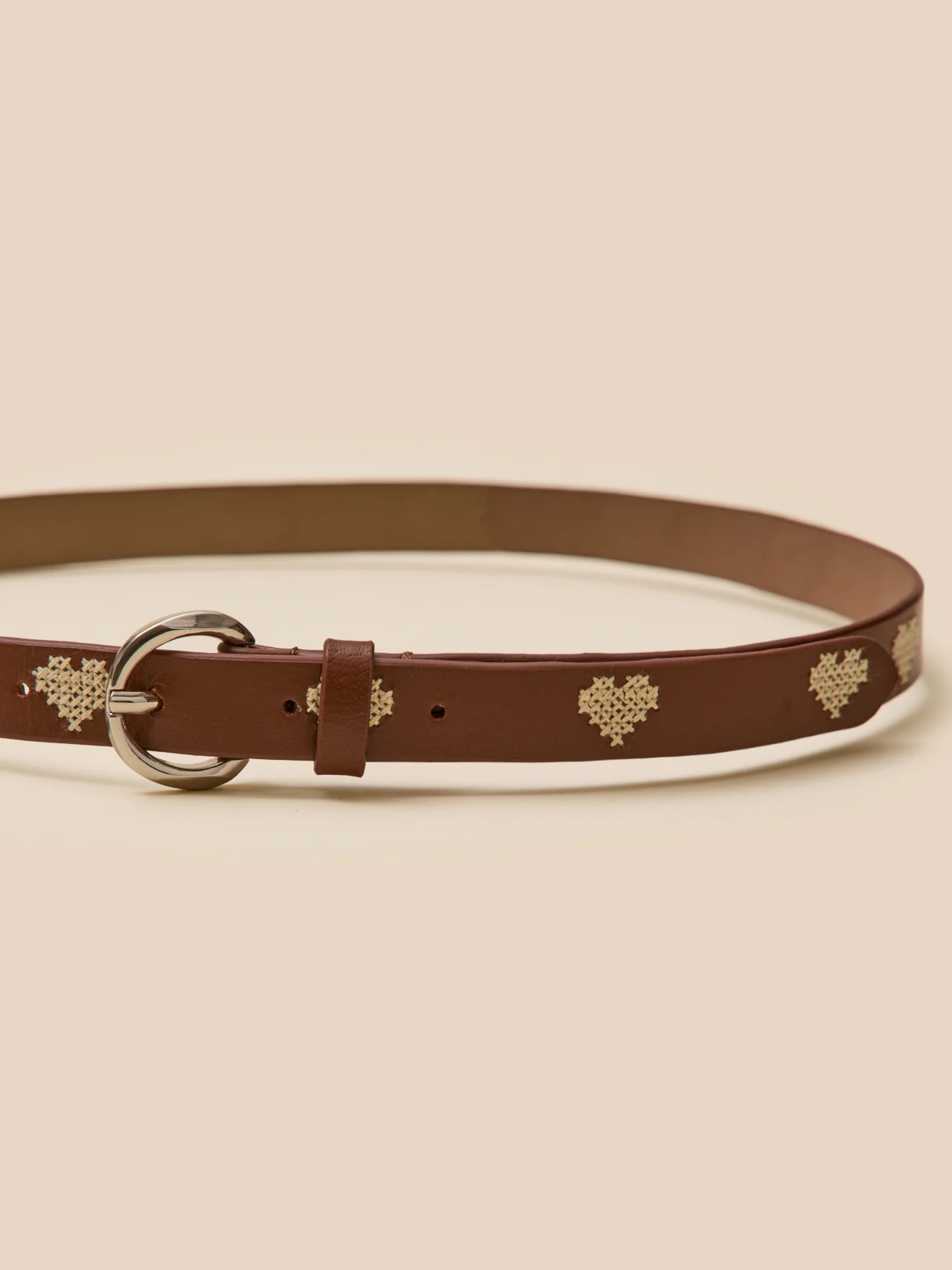 Ceinture brodée en cuir Fille - Image 3