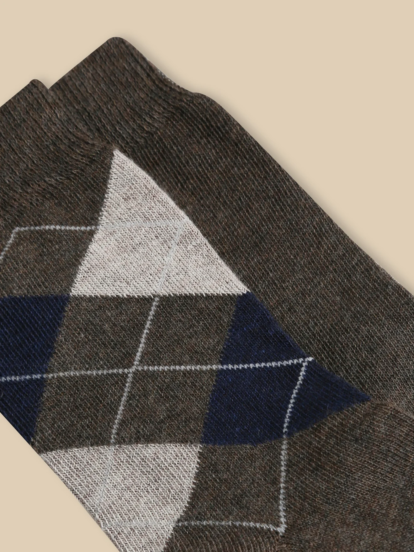 Lot de 2 chaussettes intarsia et unie - Image 2