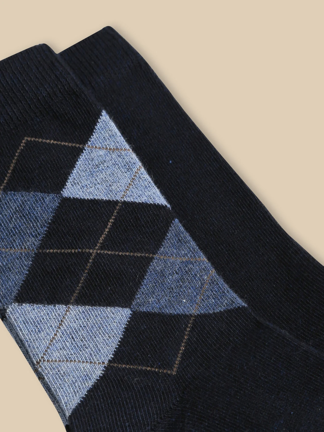 Lot de 2 chaussettes intarsia et unie - Image 3
