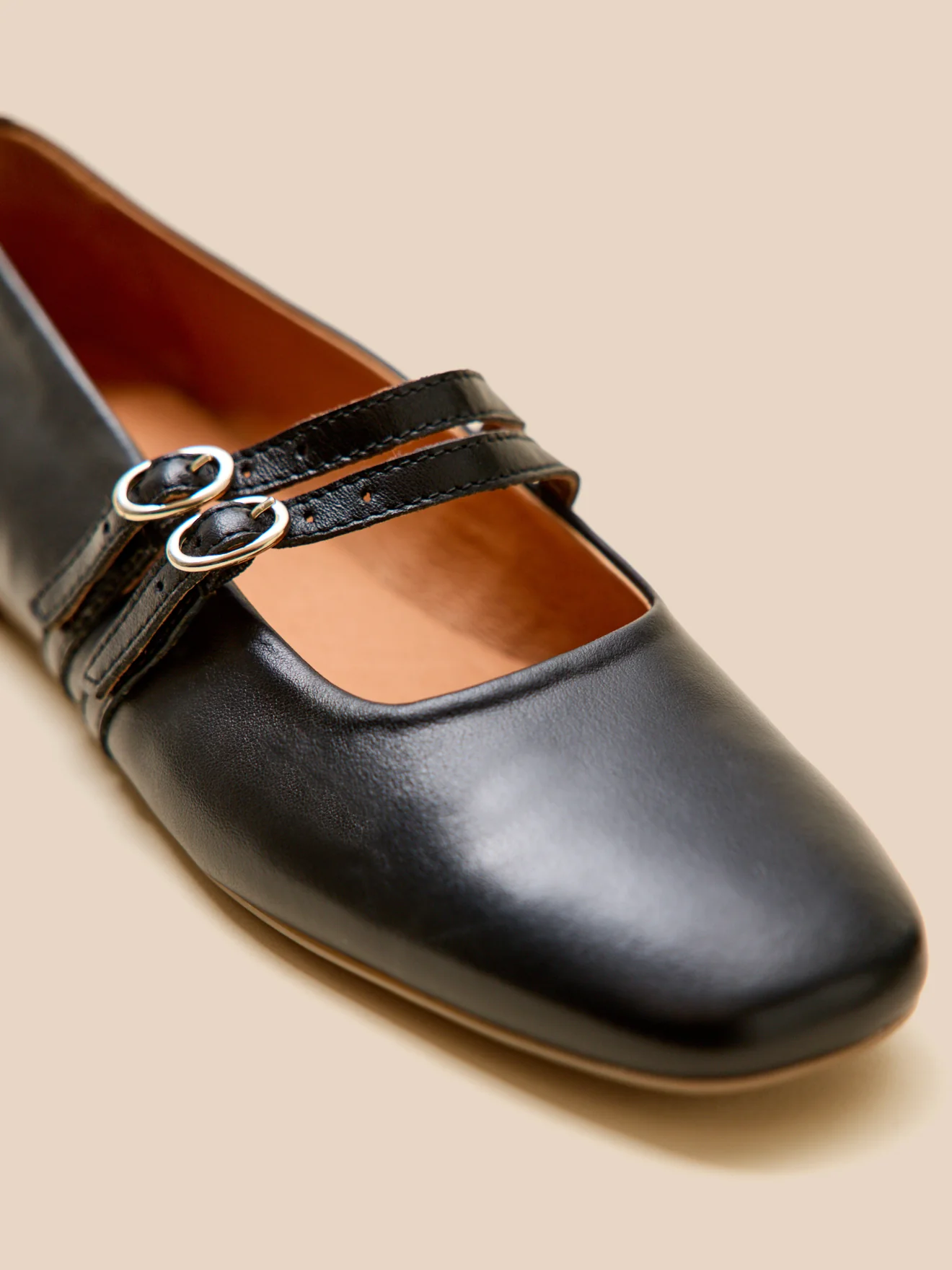 Ballerines 2 brides cuir femme - Image 3