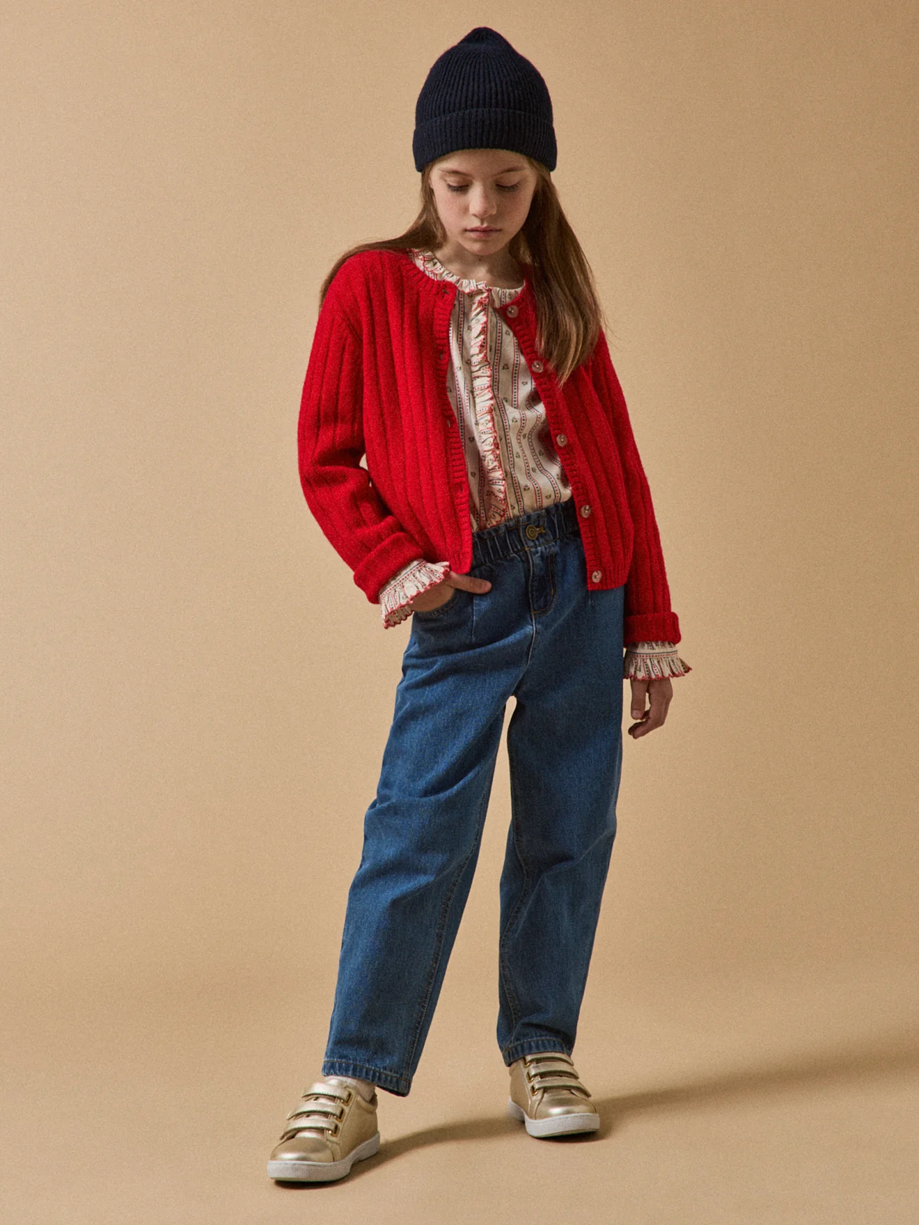 Baskets en cuir irisé Fille - Image 8