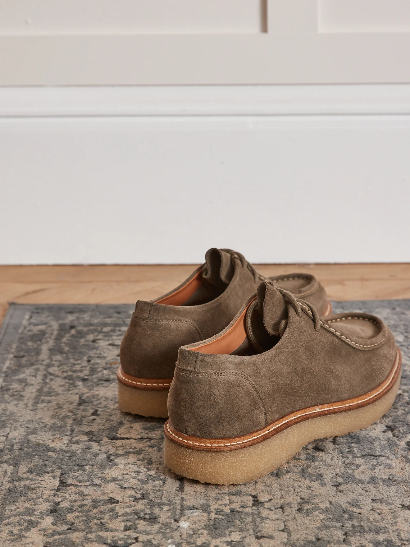 Derbies lacets croûte de cuir homme - Image 2