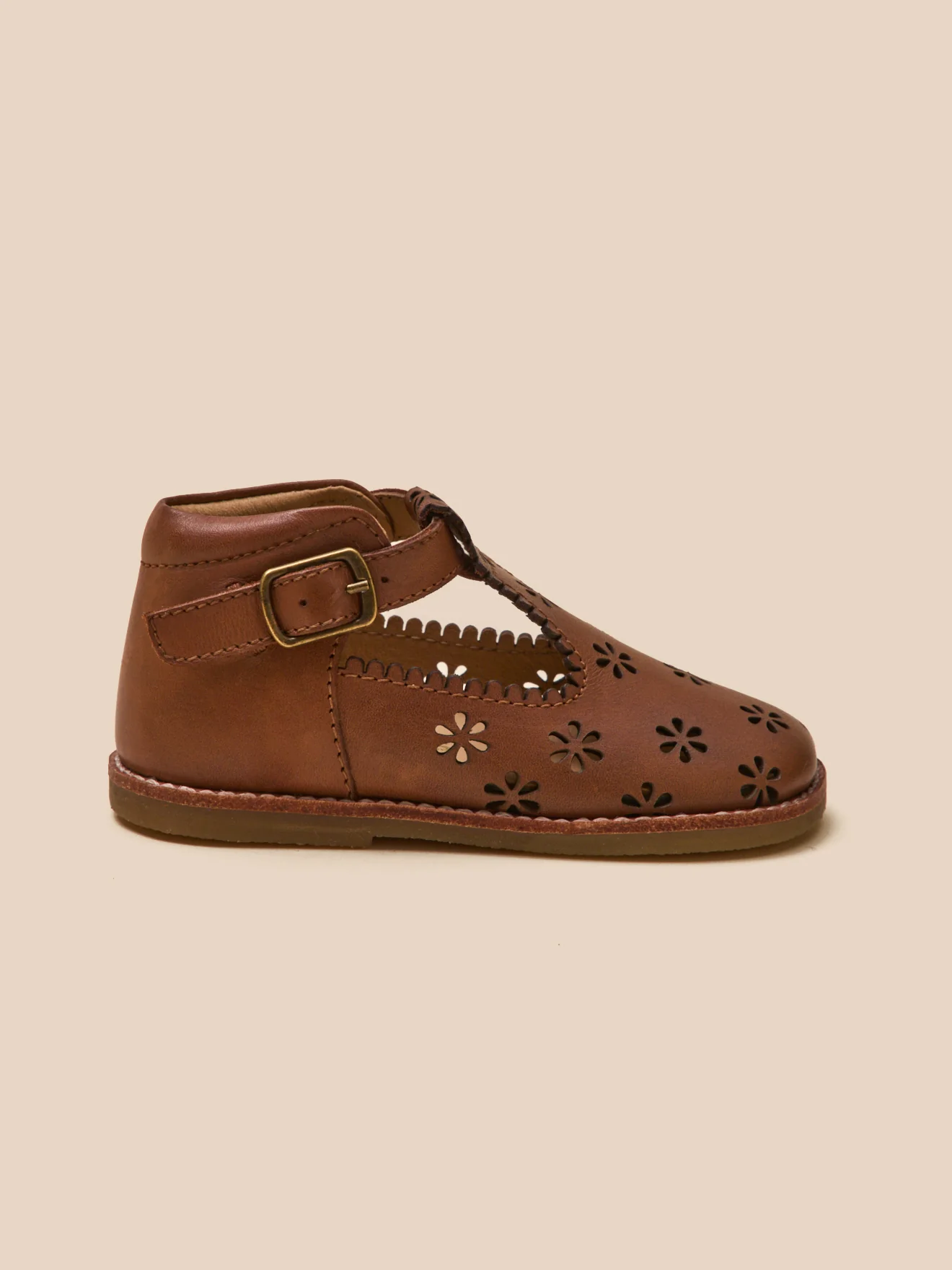 Salomés perforées en cuir Bébé - Image 7