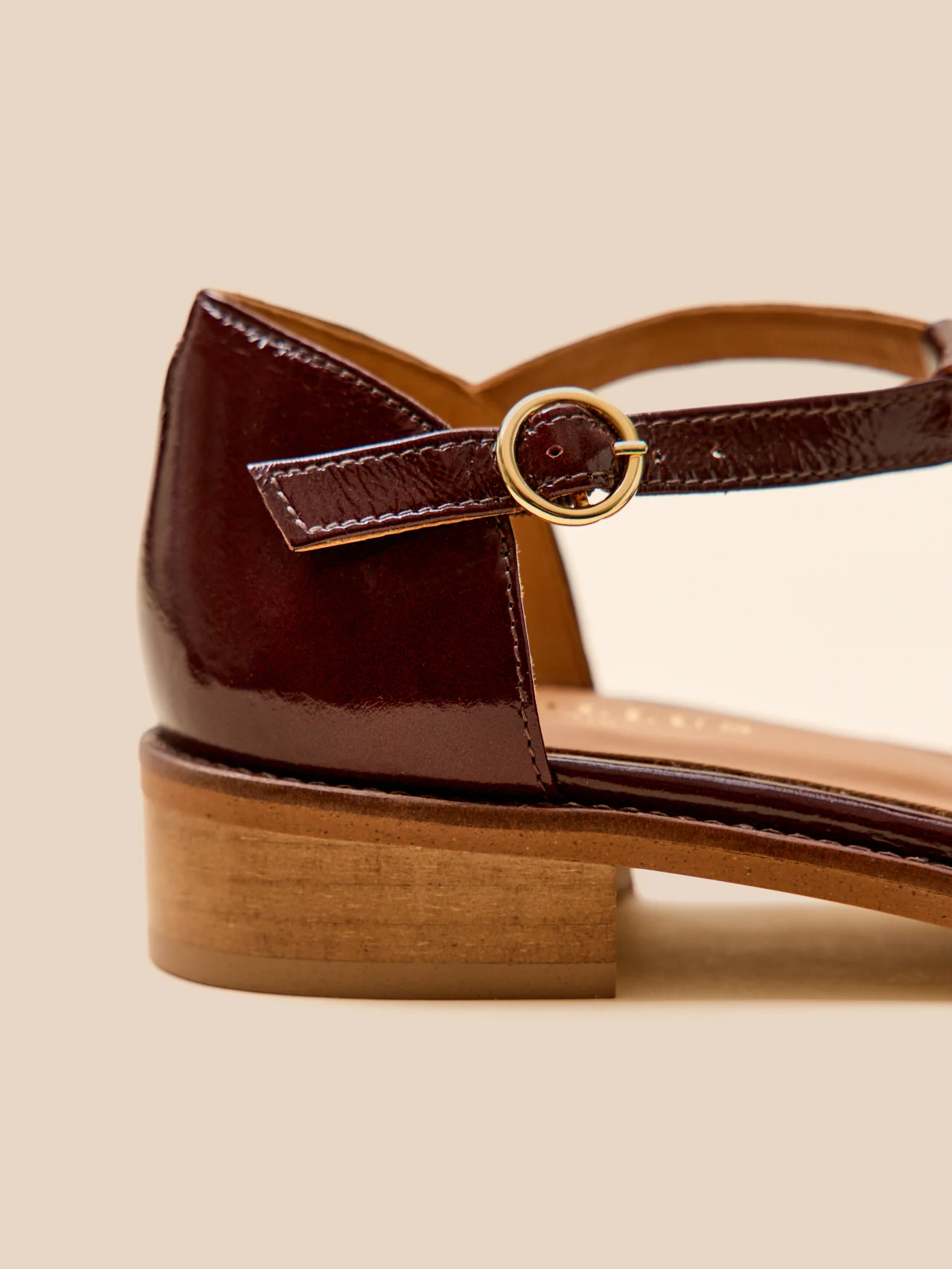 Sandales à talon style pêcheur cuir femme - Image 4