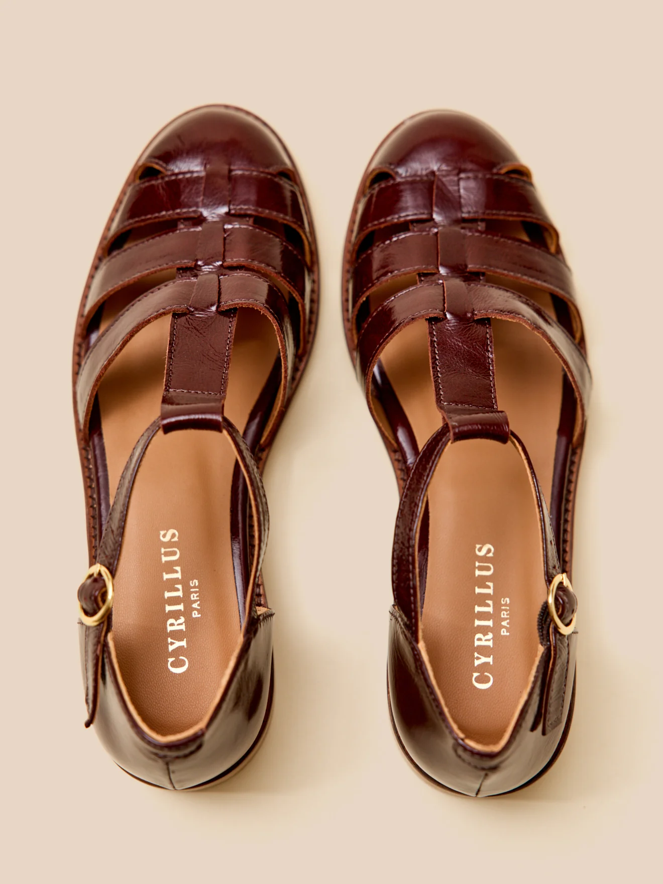 Sandales à talon style pêcheur cuir femme - Image 5