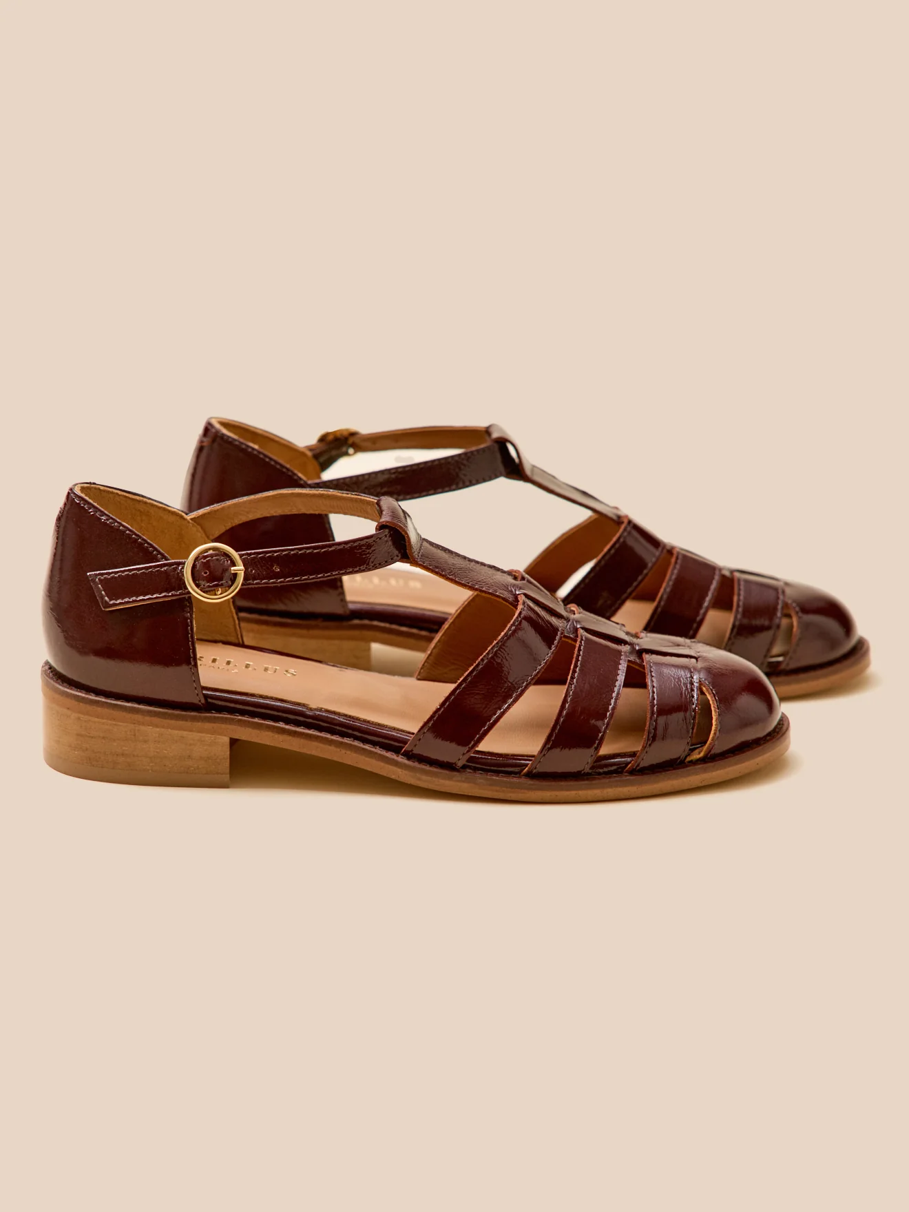 Sandales à talon style pêcheur cuir femme - Image 6