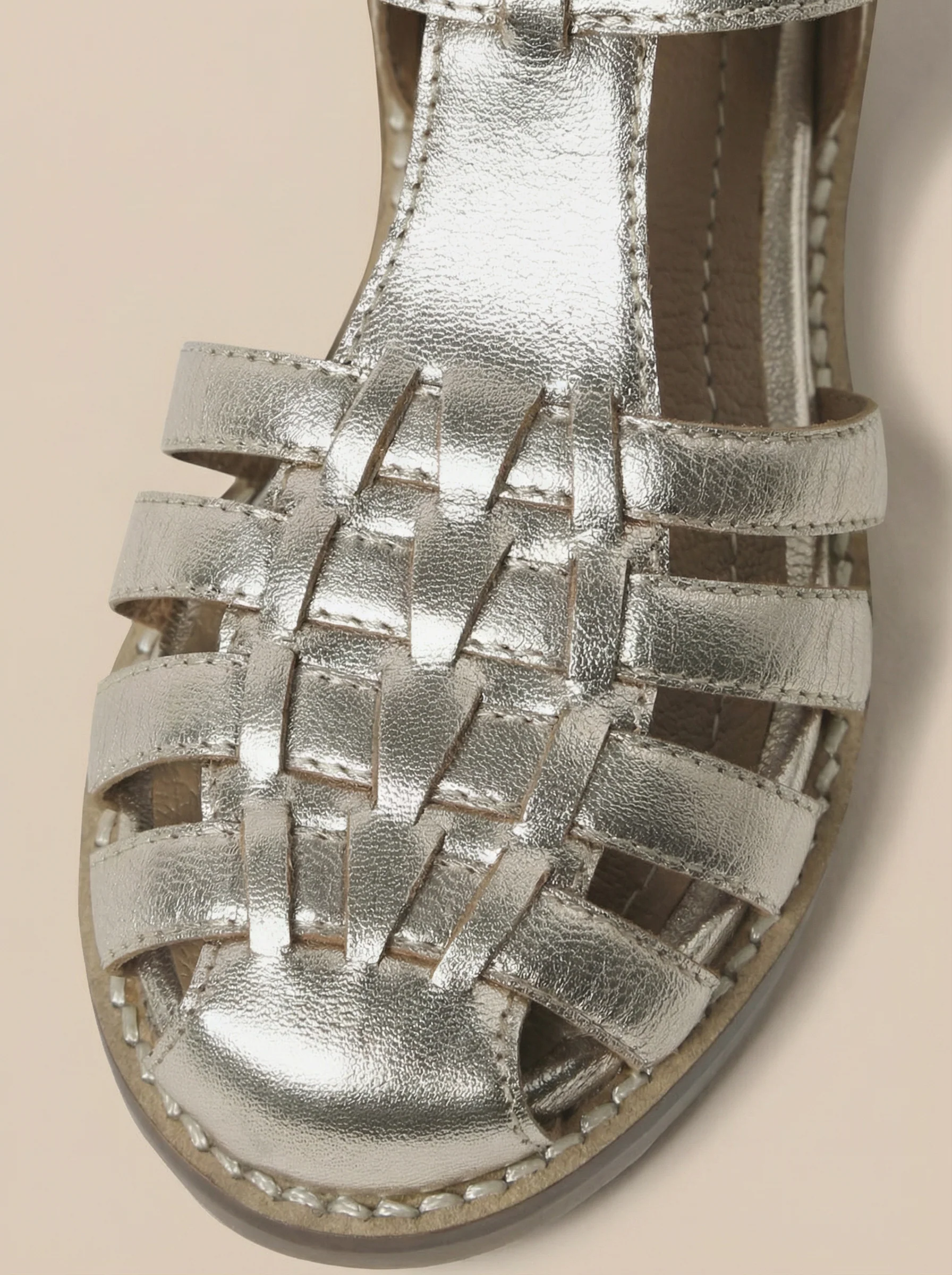 Sandales en cuir irisé fille - Image 5