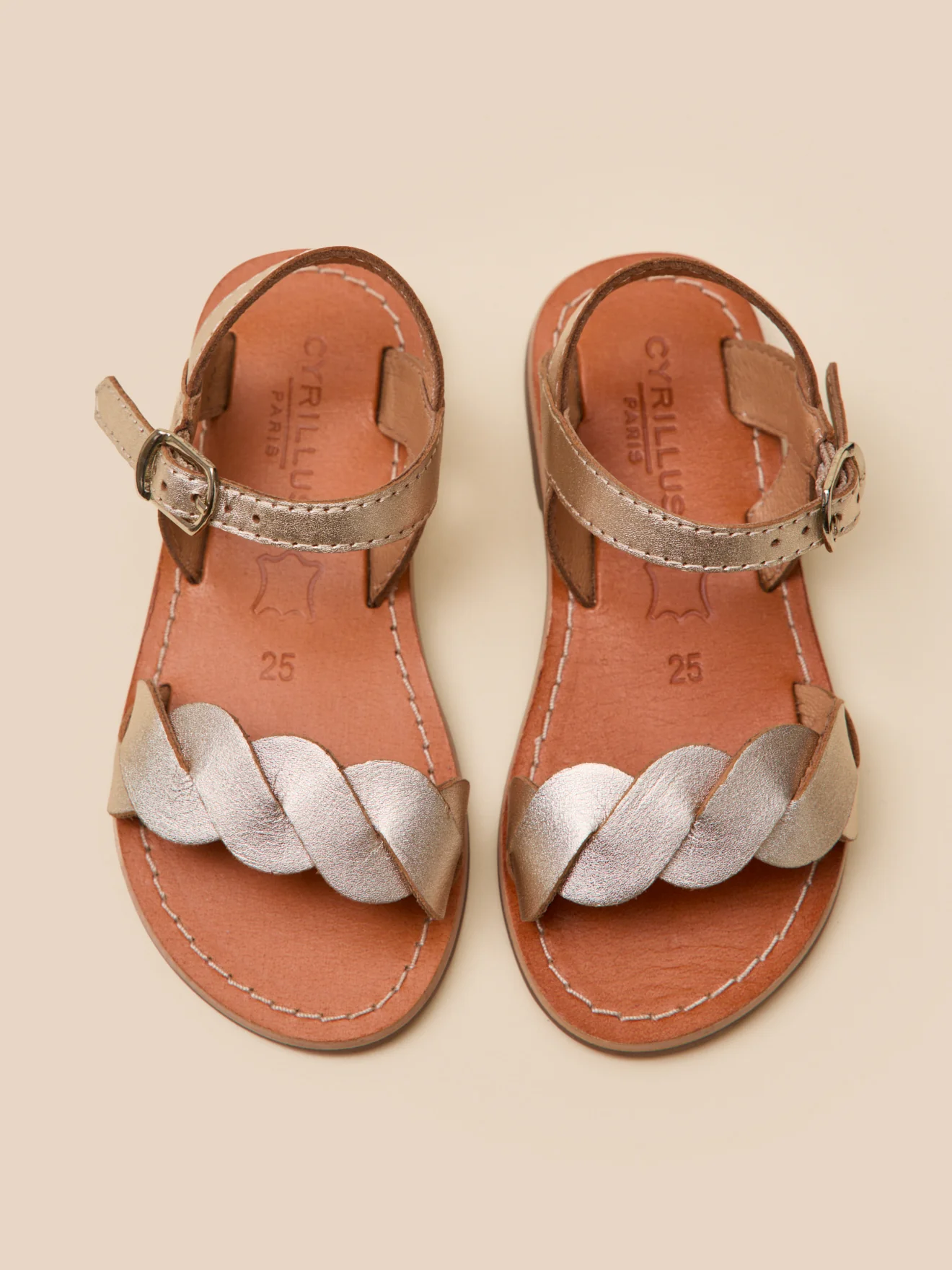 Sandales tressées Fille en cuir - Image 5