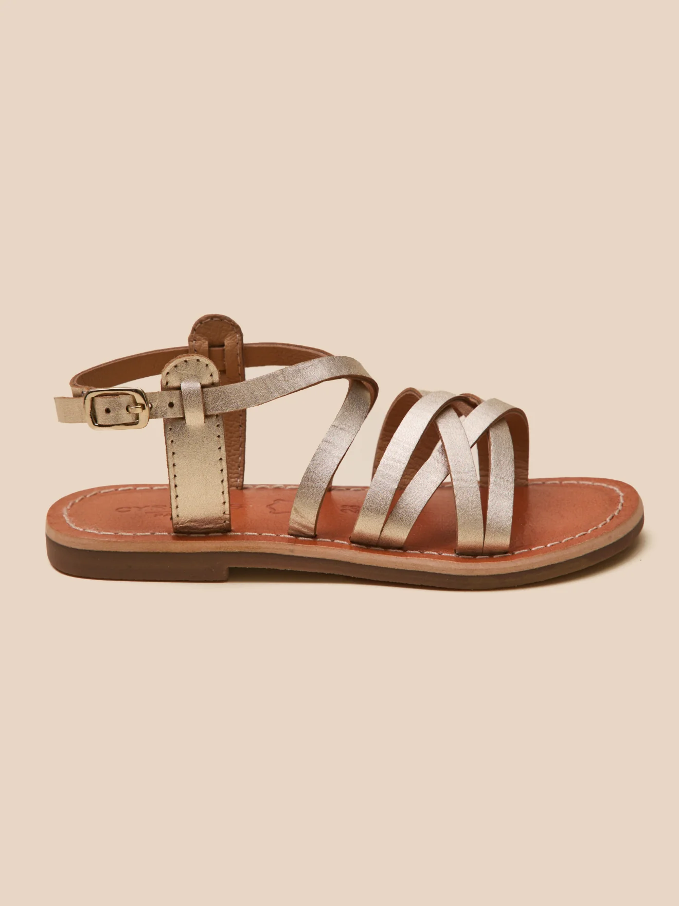 Sandales dorées Fille en cuir - Image 7