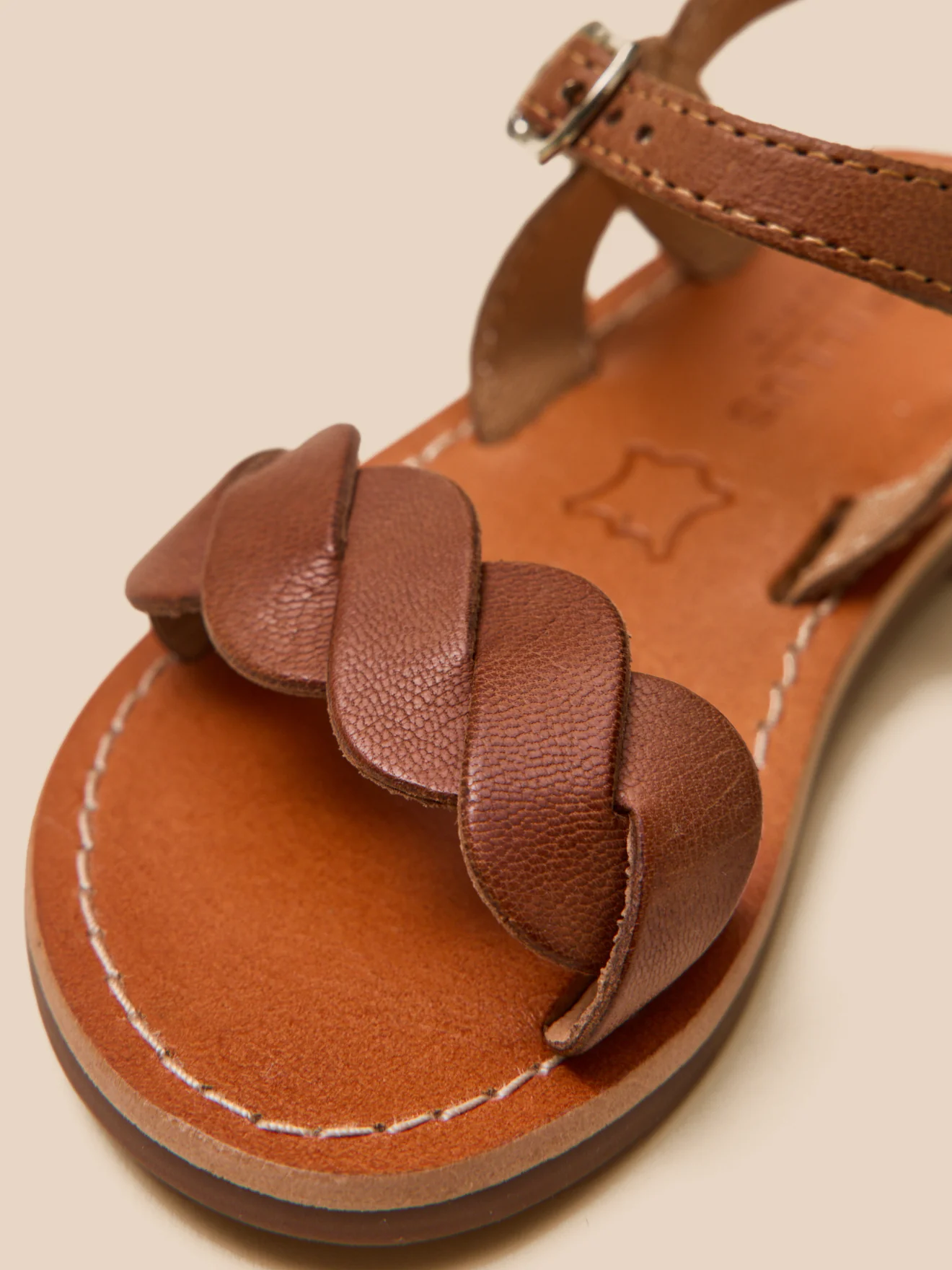 Sandales tressées Fille en cuir - Image 4