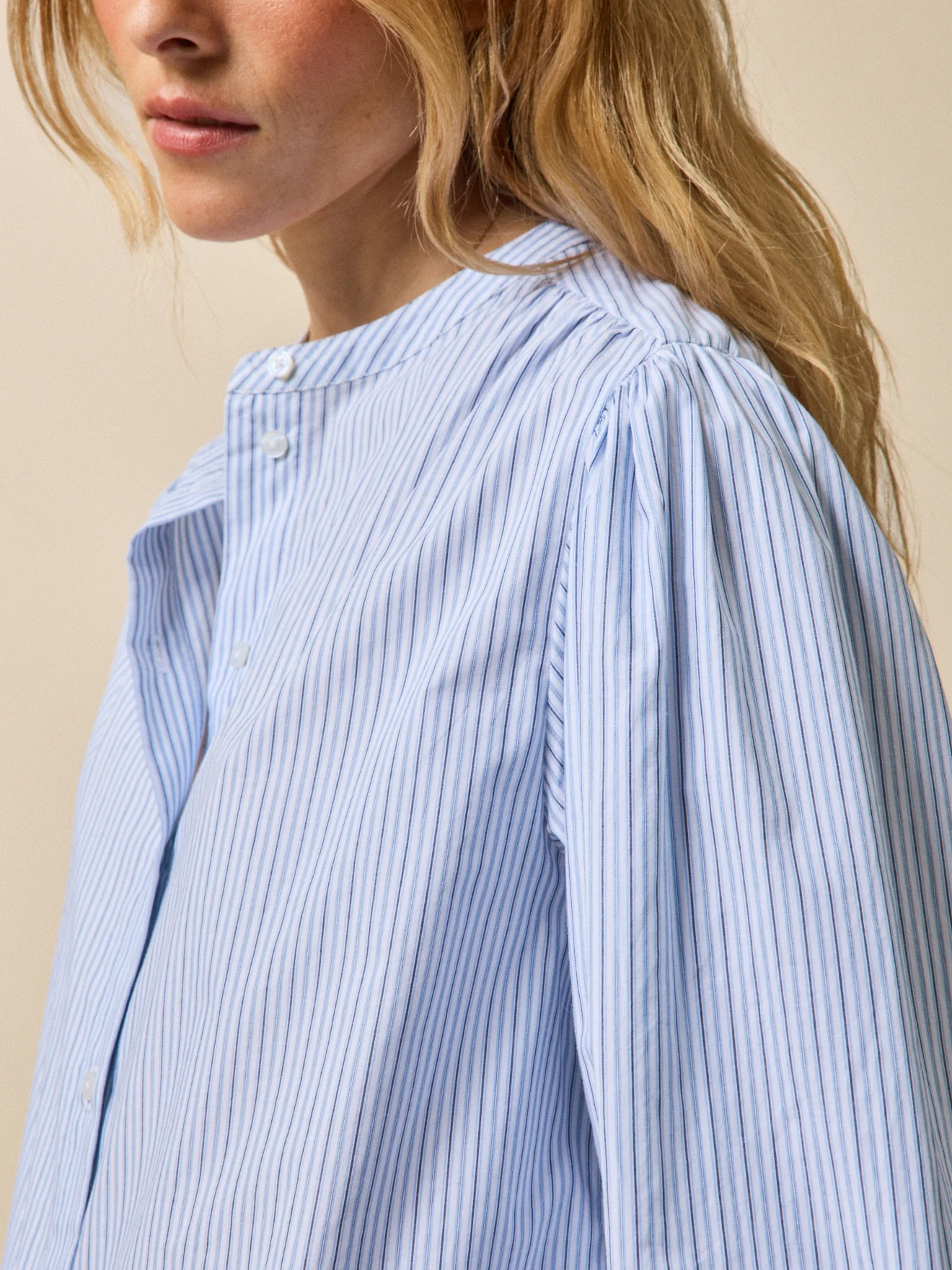 Blouse rayée brodée femme - Image 3
