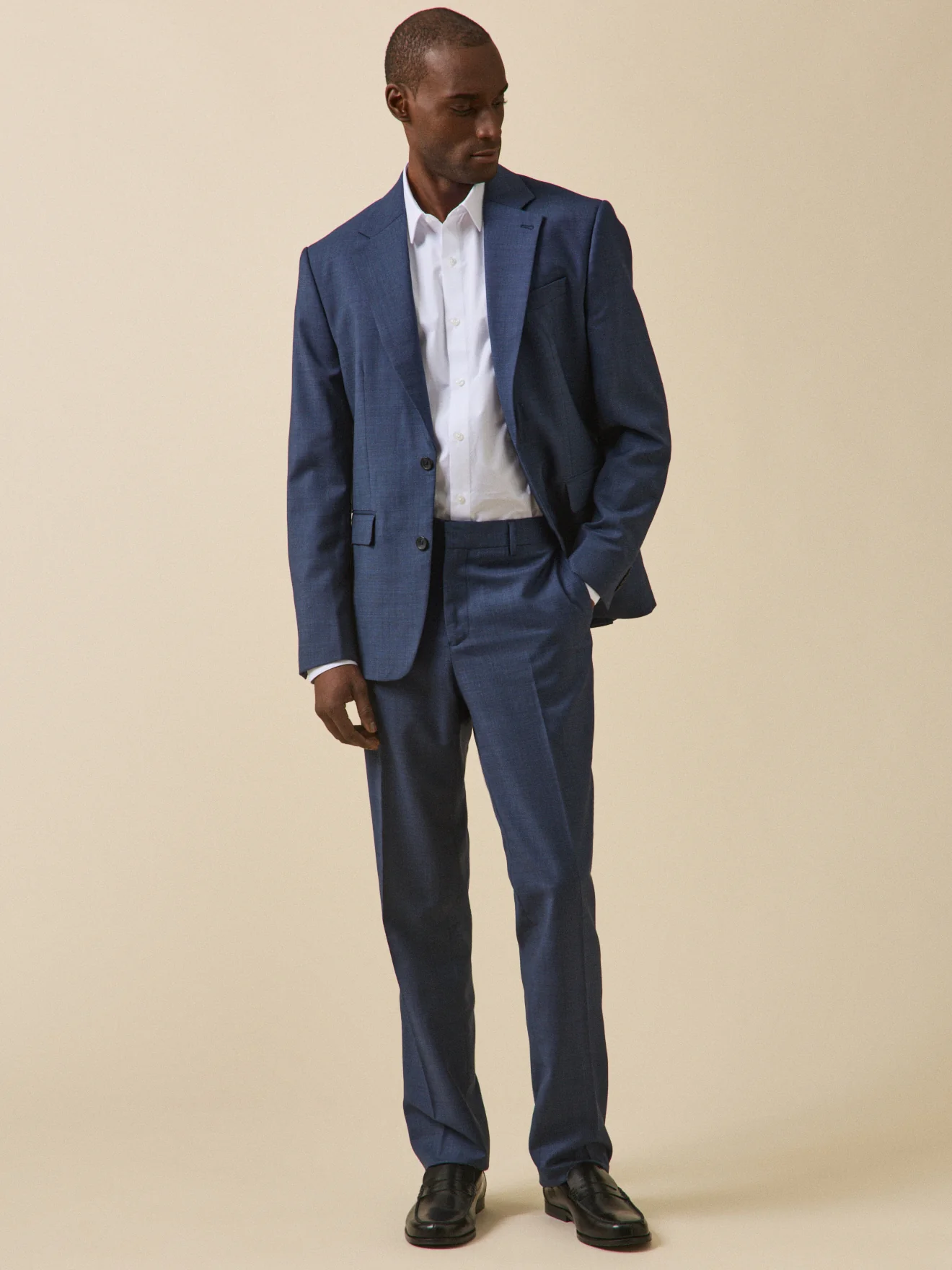Chemise popeline unie homme coupe contemporaine - Image 5