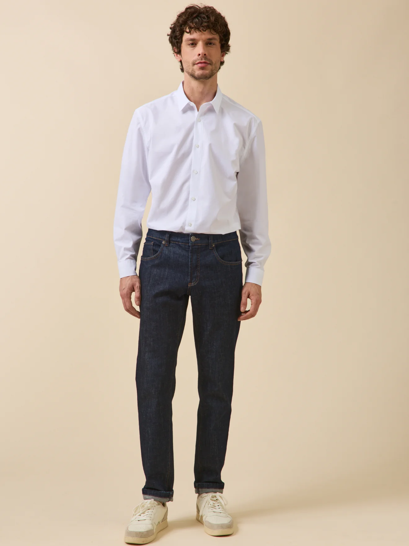 Chemise popeline unie homme coupe ajustée - Image 5