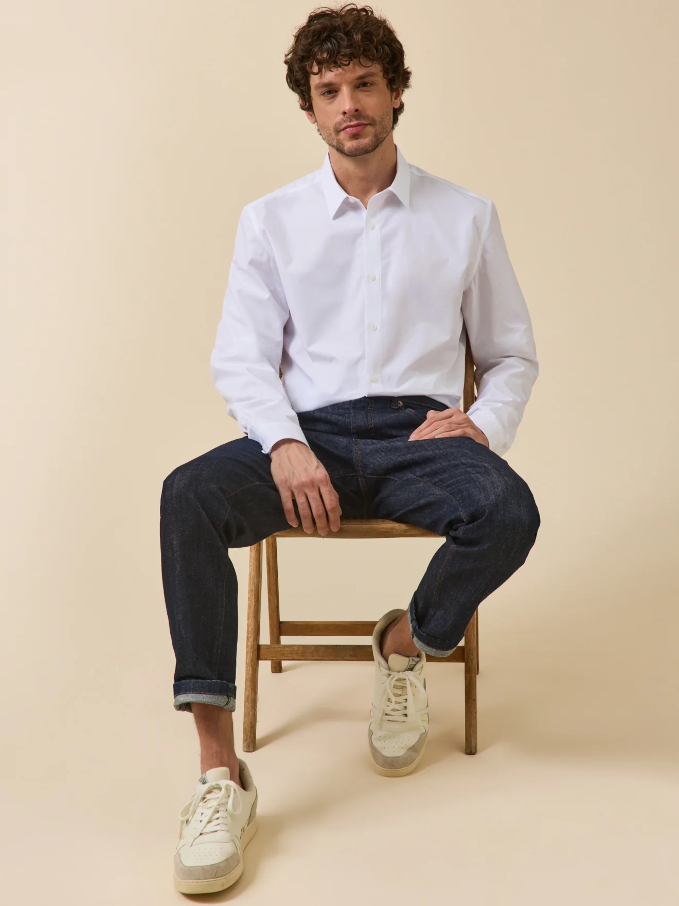 Chemise popeline unie homme coupe ajustée - Image 6